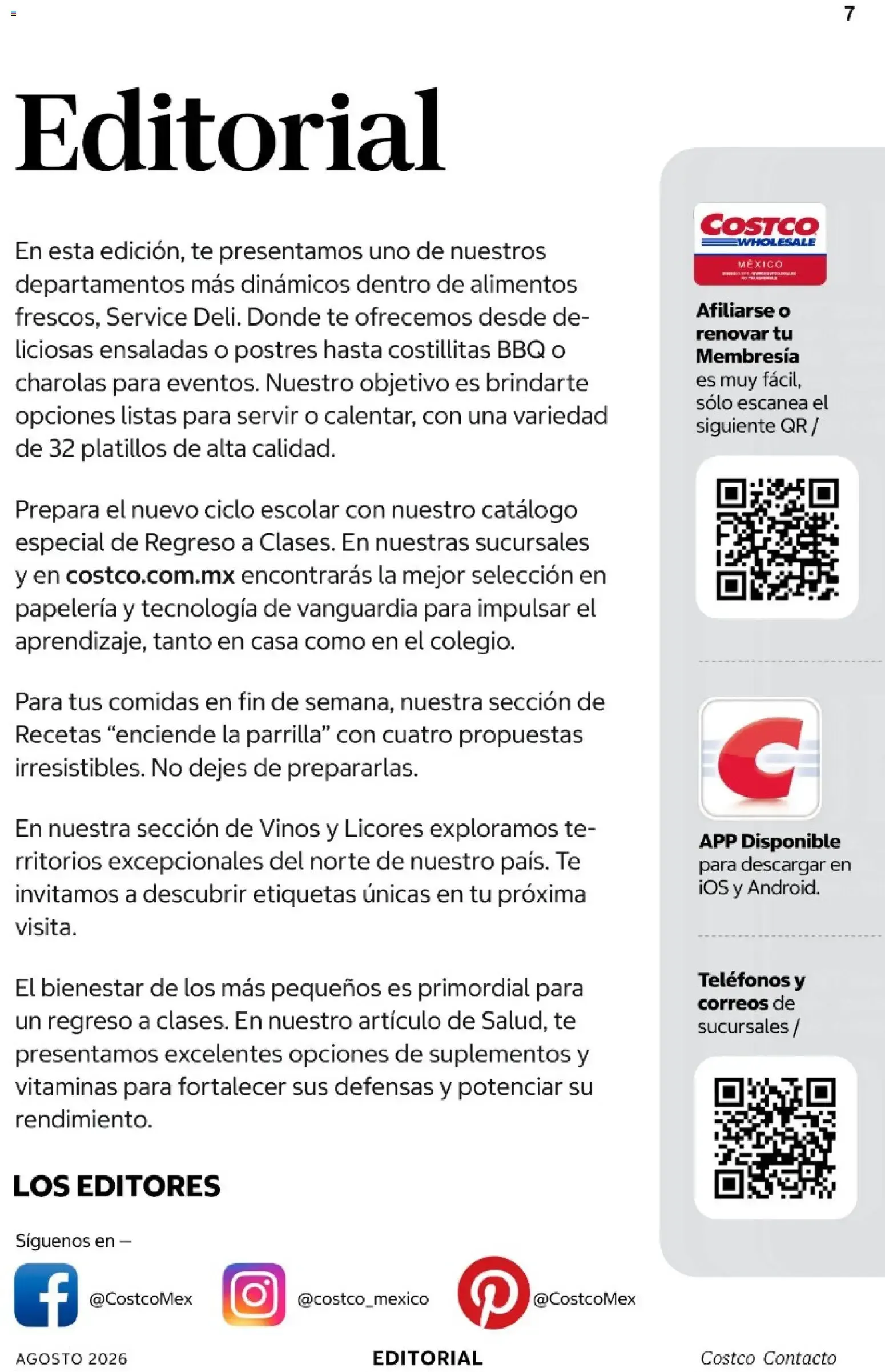 Catálogo de COSTCO Contacto 1 de agosto al 31 de agosto 2026 - Pagina 7