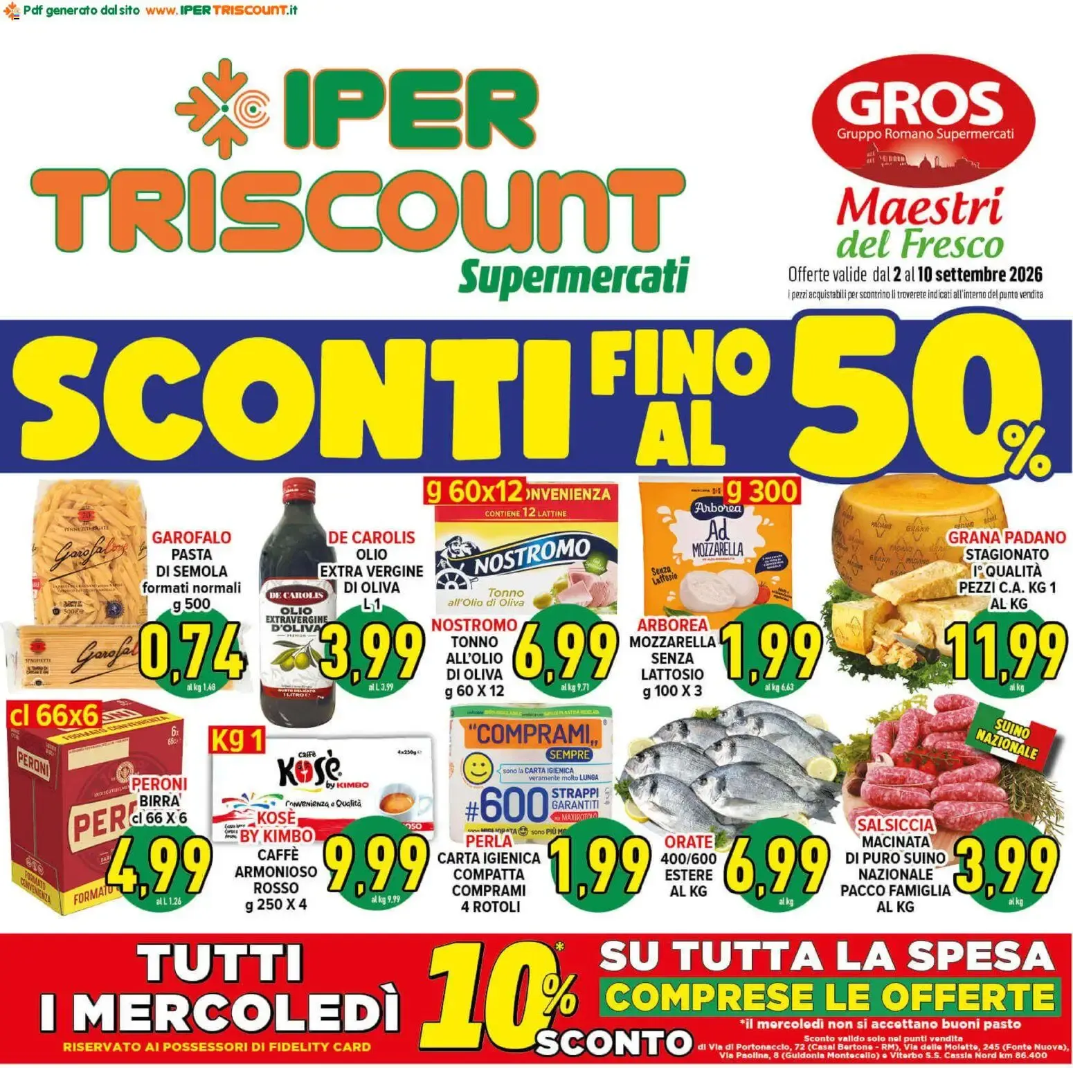 Ipertriscount volantino dal 02/09/2026 - online Offerte