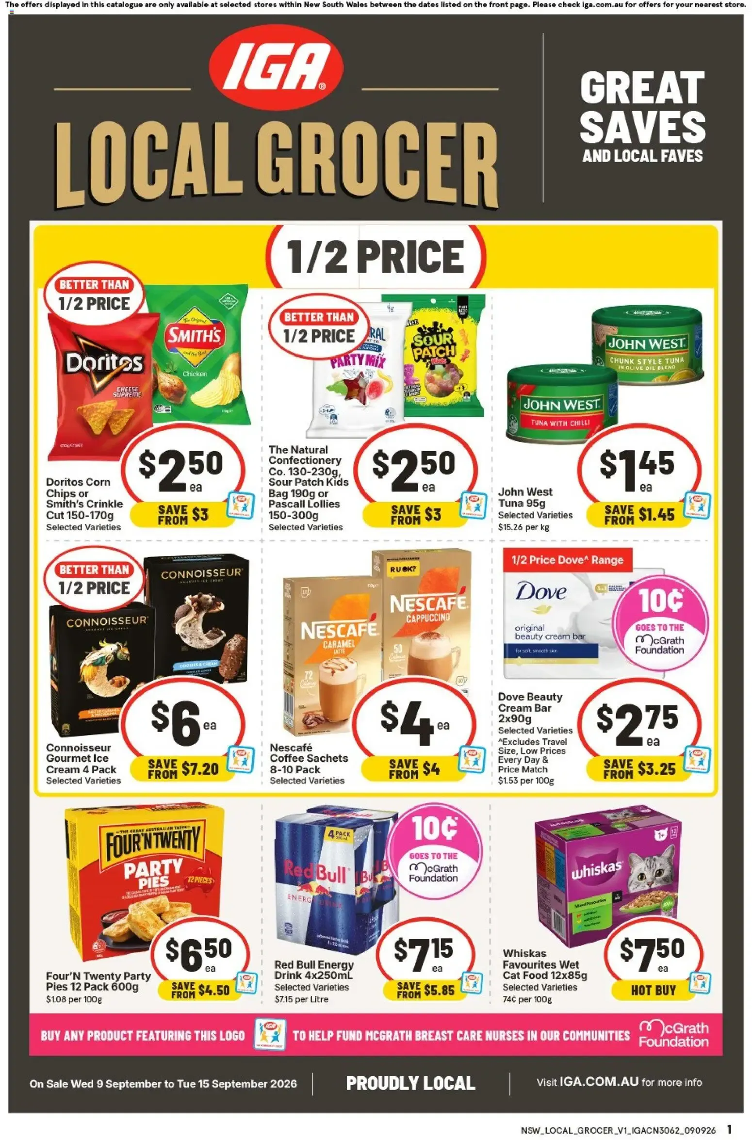 IGA Local Grocer - Great Saves and Local Faves - Catalogue valid from 9 September to 15 September 2026 - page 1