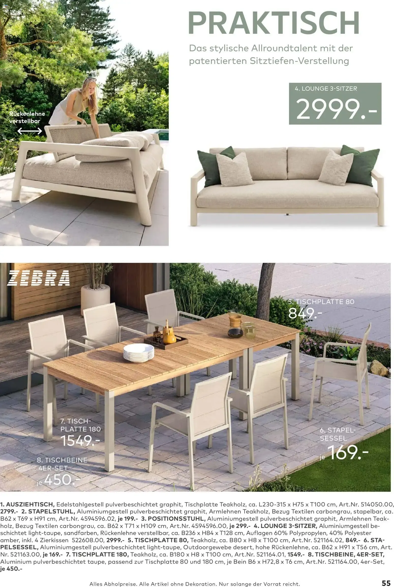Porta! Gartenmöbel Katalog (ab 01.03.2026) zum Blättern von 1. März bis 31. August 2026 - Prospekt seite 54