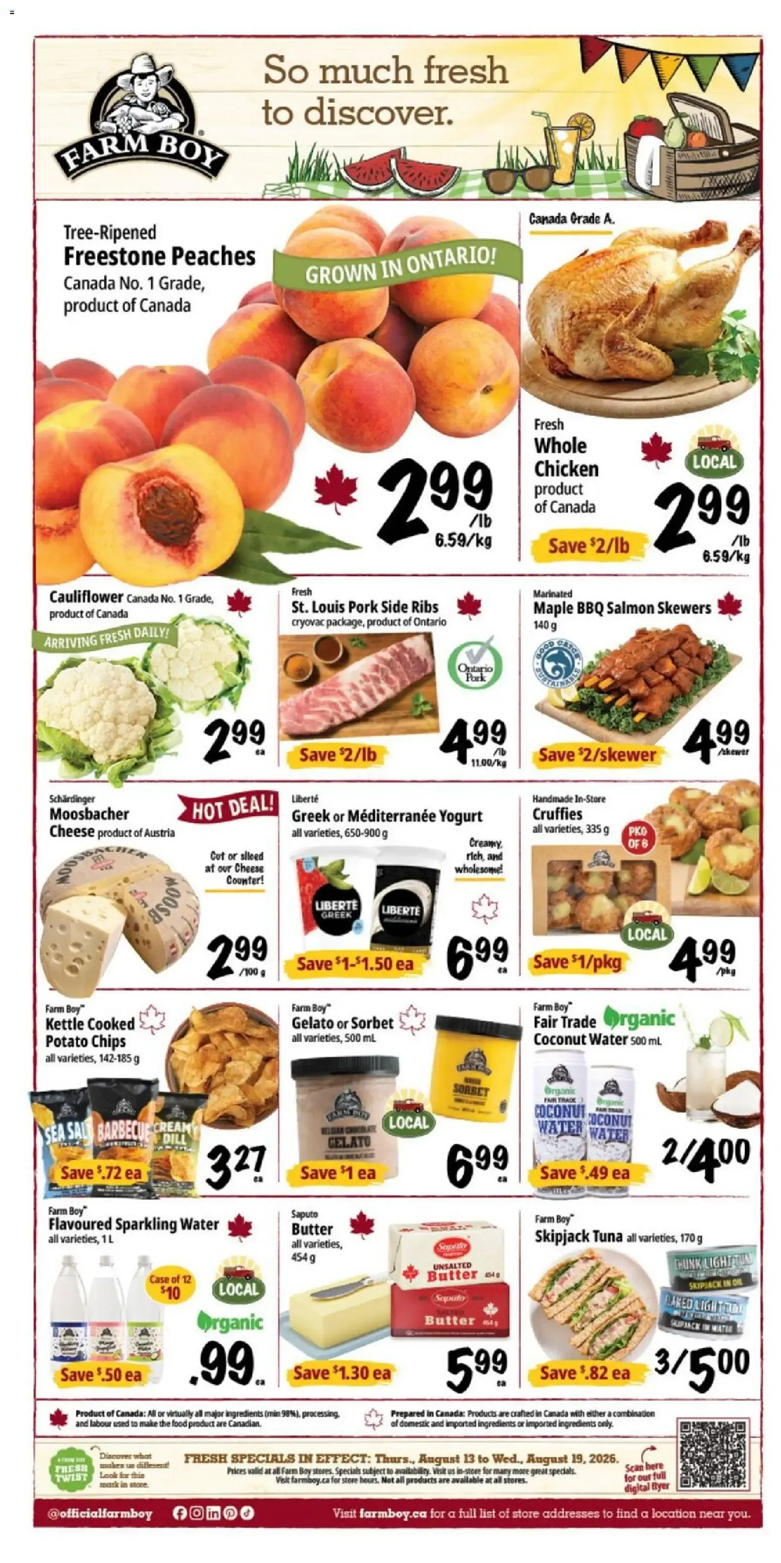 Farm Boy weekly flyer / circulaire from Aug 13, 2026 > weekly specials & deals