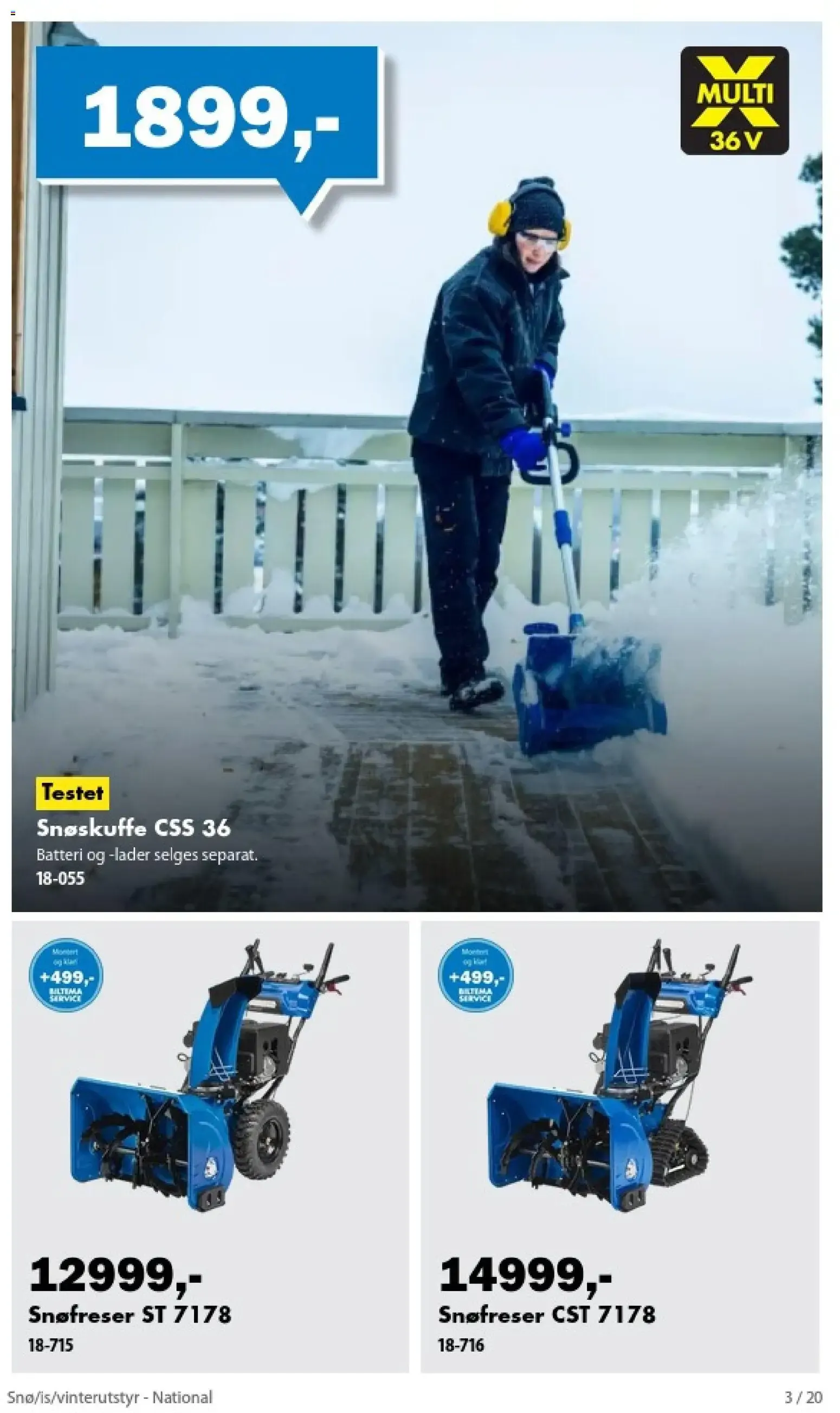 Biltema kundeavis Snø is vinterutstyr (04/10/2026 - 31/03/2027) - Kundeavis og tilbud fra 4. oktober til 31. mars 2027 - kundeavisside 3