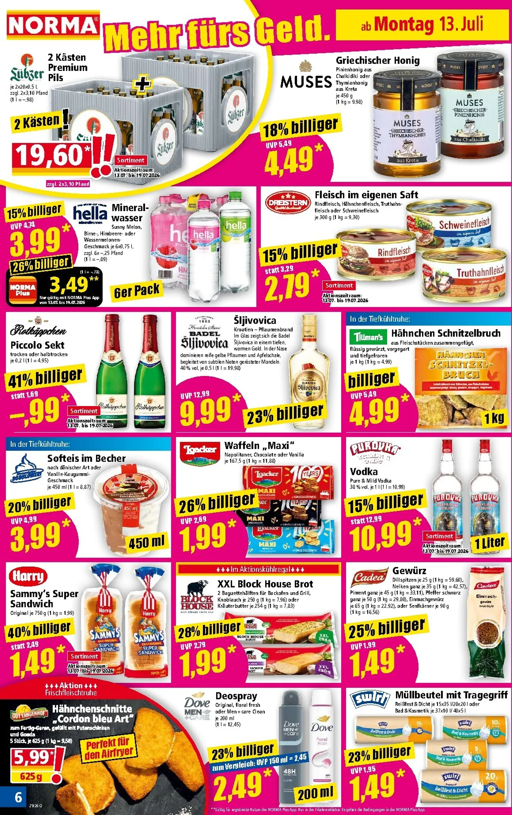 Norma Prospekt – von Montag 13.07.2026 bis Samstag 18.07.2026 von 13. Juli bis 18. Juli 2026 - Prospekt seite 6