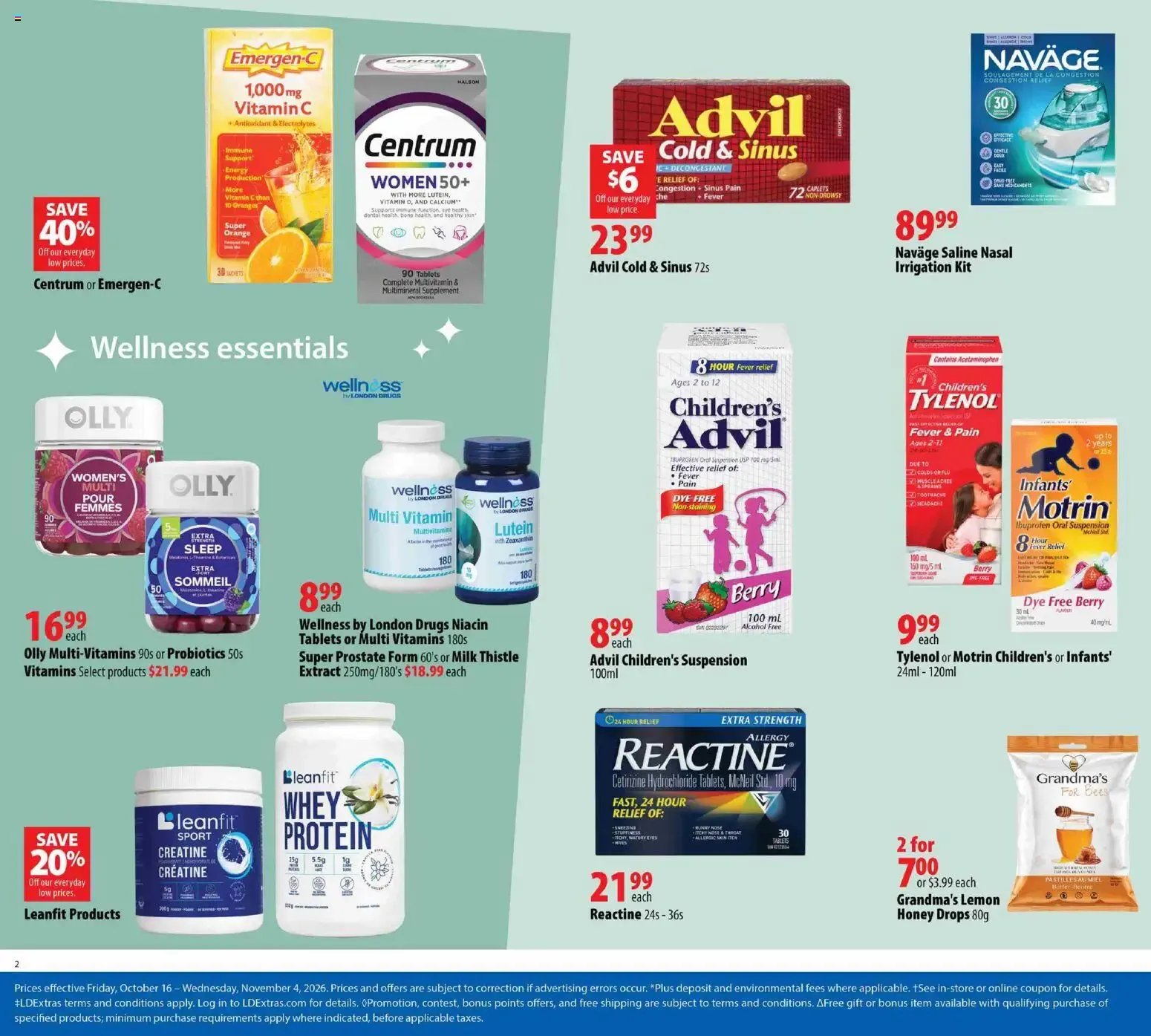 London Drugs flyer - Healthy Savings Event from Oct 16, 2026 > weekly specials & deals from October 16 to November 4 2026 - flyer page 2