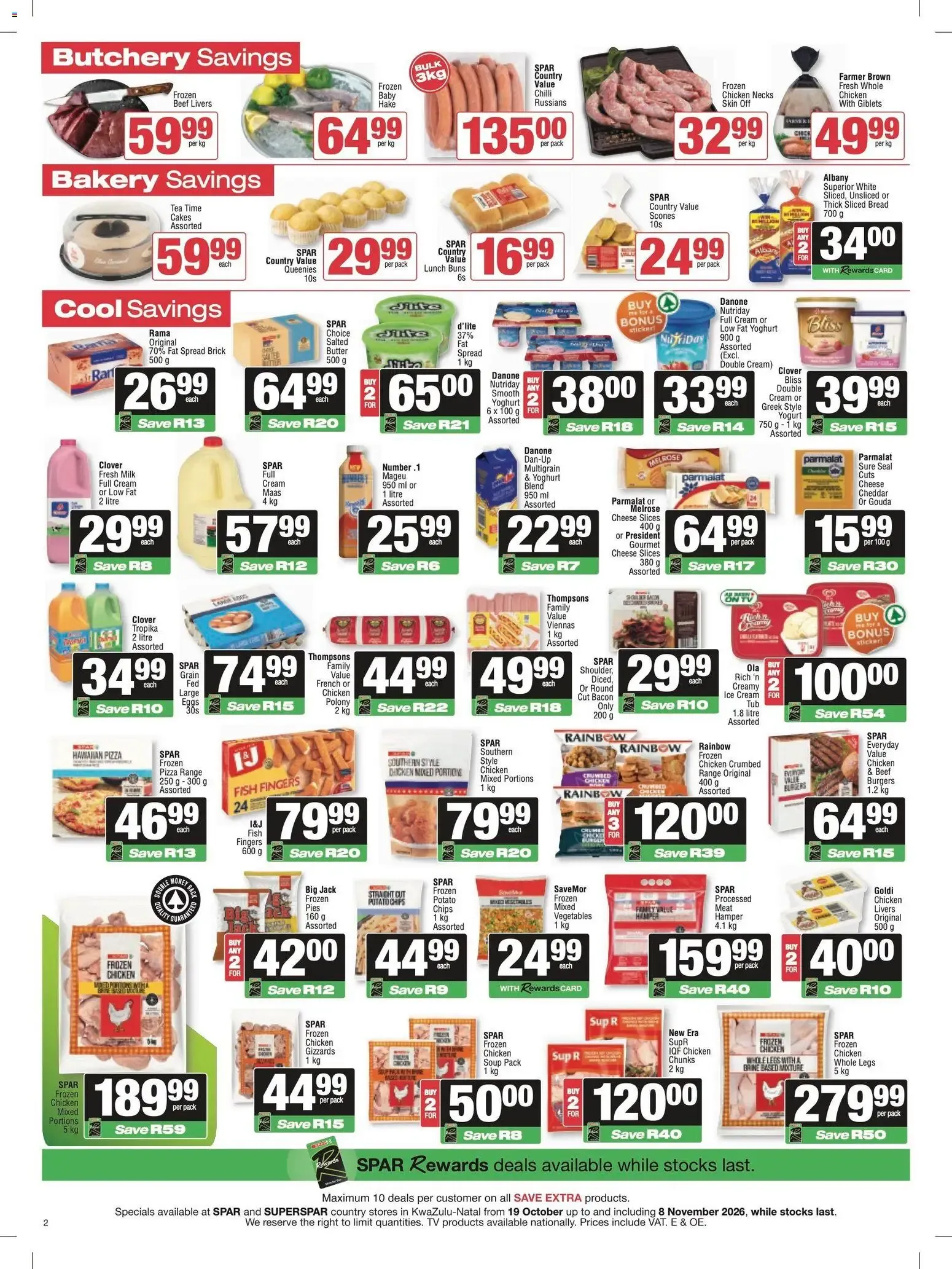 Spar Super Savings Specials (19/10/2026 - 08/11/2026) Online from 19 October to 8 November 2026 - Catalogue Page 2