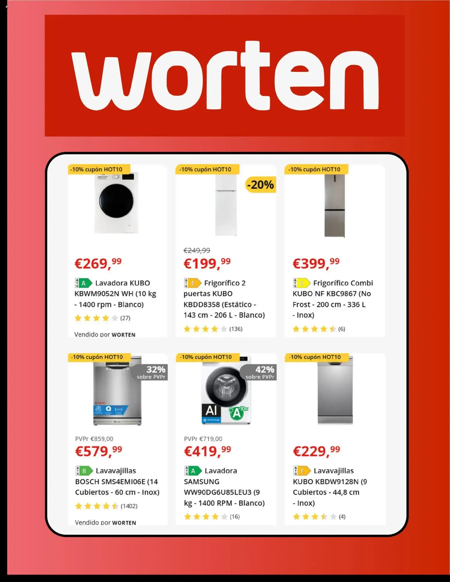 Catálogo de Worten Stock OFF: Hasta -50% en Electrodomésticos y TV 23 de junio al 29 de junio 2026 - Página 2
