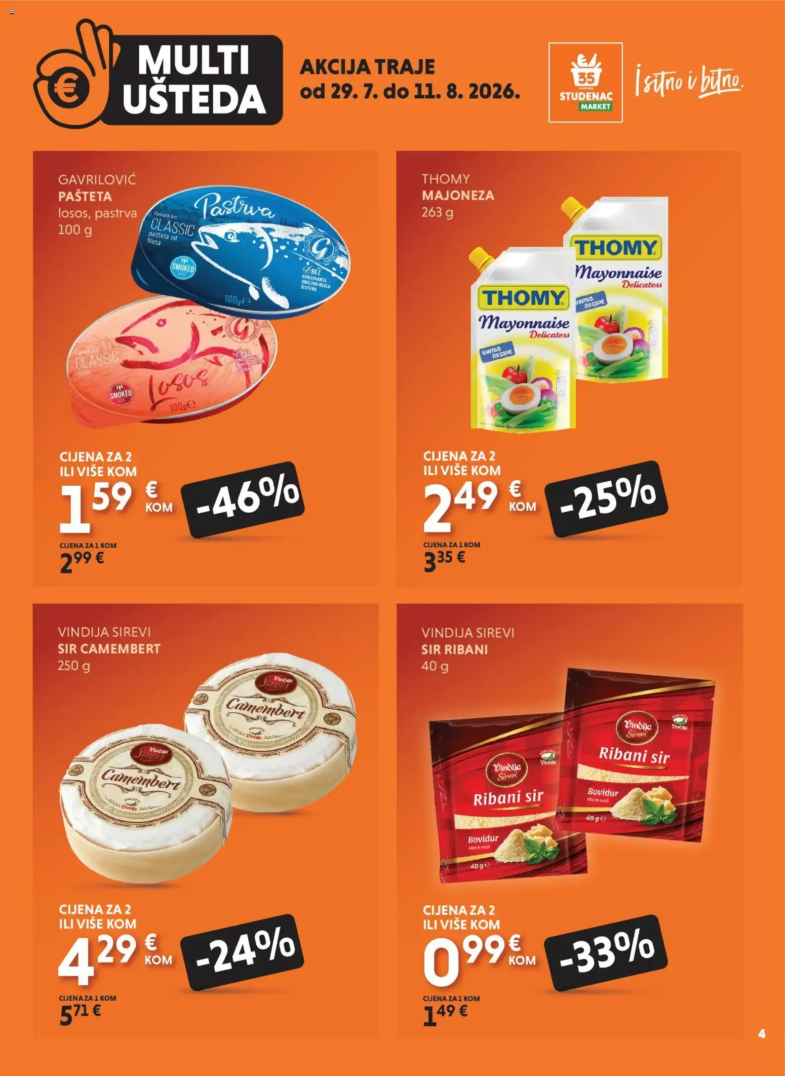 Katalog Multi Ušteda: Uzmi više, plati manje od 29. srpnja do 11. kolovoza 2026. - Pregled Stranica 4