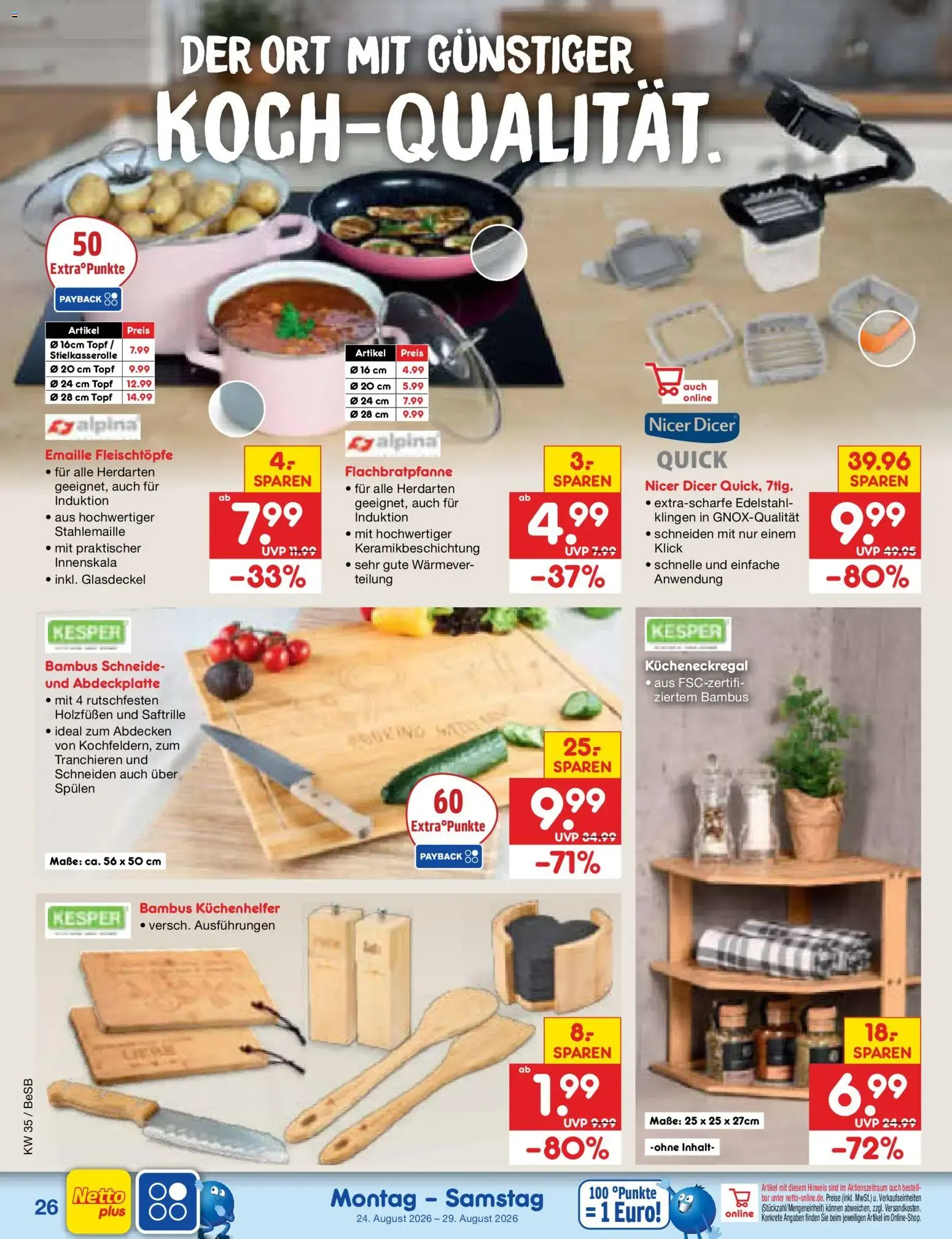 Netto Marken-Discount Prospekt (ab 24.08.2026) » Angebote von 24. August bis 29. August 2026 - Prospekt seite 38