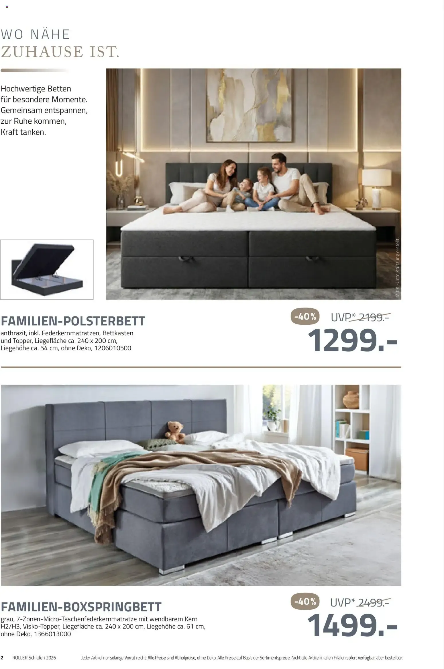 Gute Nächte beginnen hier. von 30. August bis 31. Dezember 2026 - Prospekt seite 2