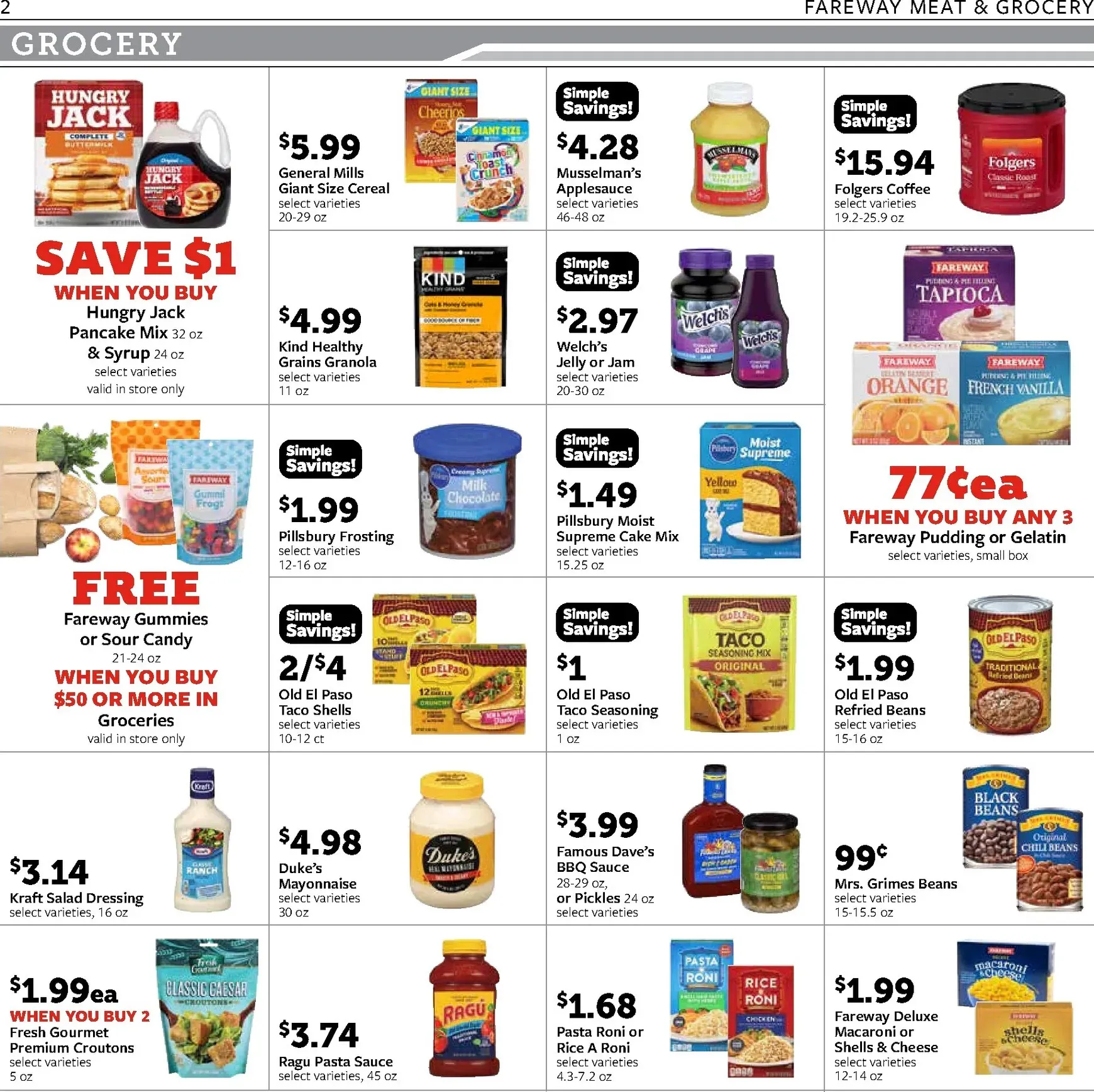 Weekly promotion Fareway - Back to Savings spanning from August 17 to August 22 2026 - Page 2 for Catalogue 365