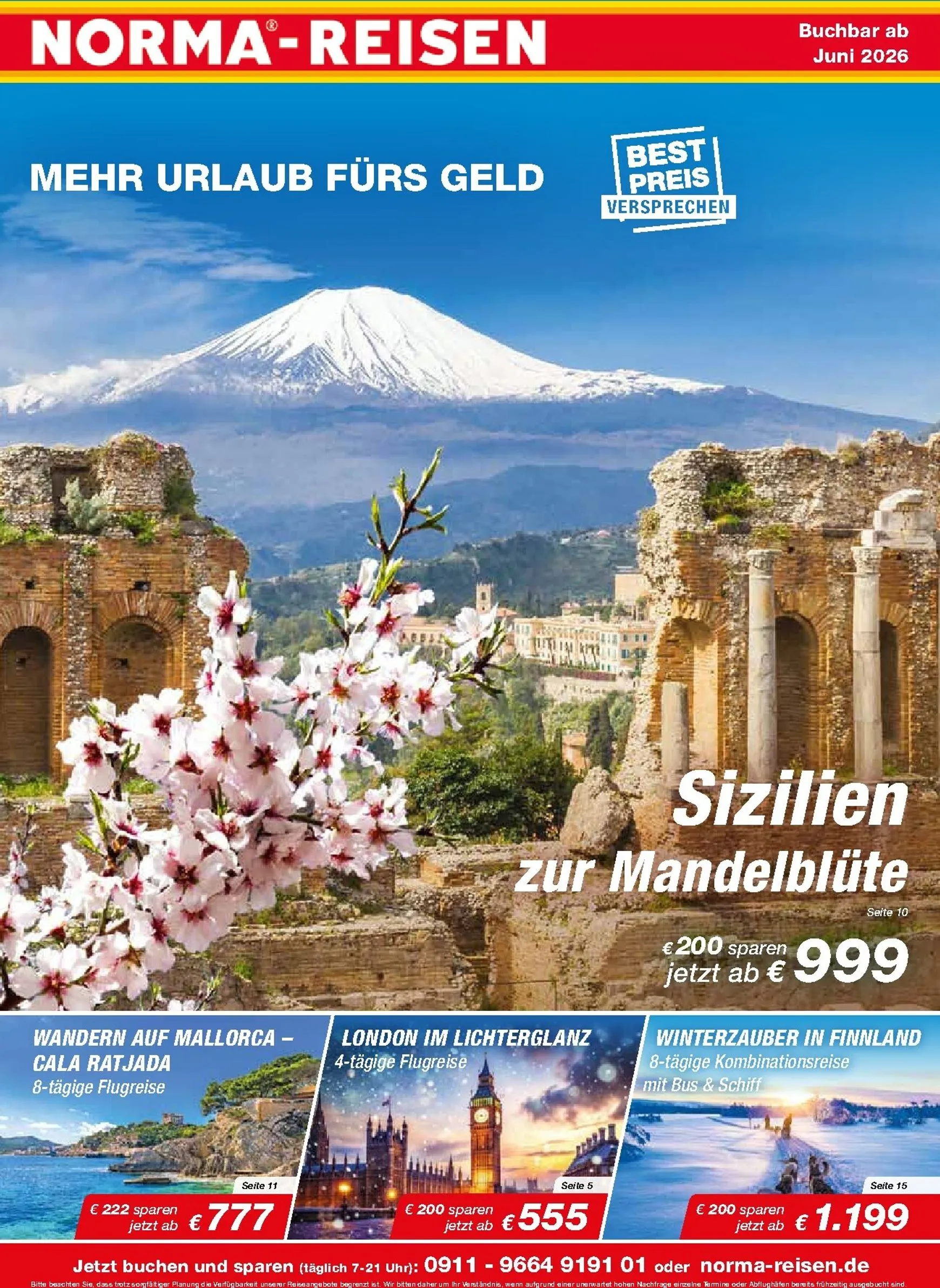 Norma - Reisen Prospekt – von Montag 01.06.2026 bis Dienstag 30.06.2026