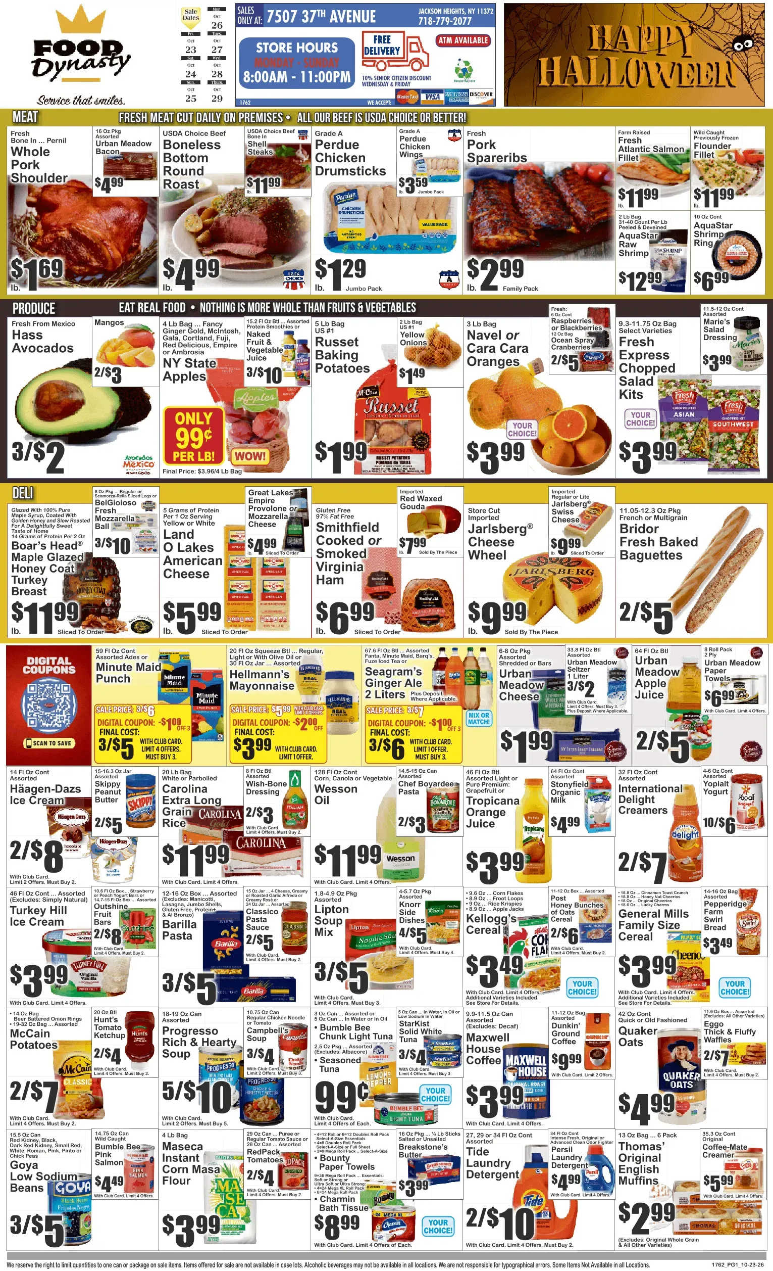 Current Key Food - Food Dynasty leaflet valid from Friday 10/23/2026 to Thursday 10/29/2026