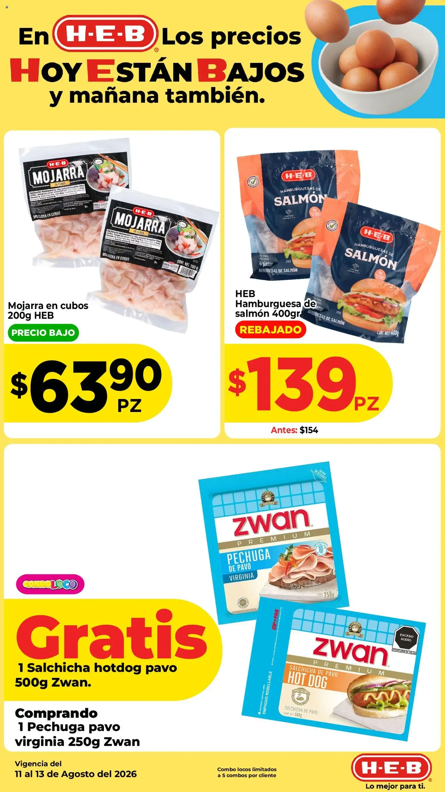 Catálogo de H-E-B folleto Los precios hoy están bajos (11/08/2026 - 13/08/2026) - catálogo en línea 11 de agosto al 13 de agosto 2026 - Pagina 2
