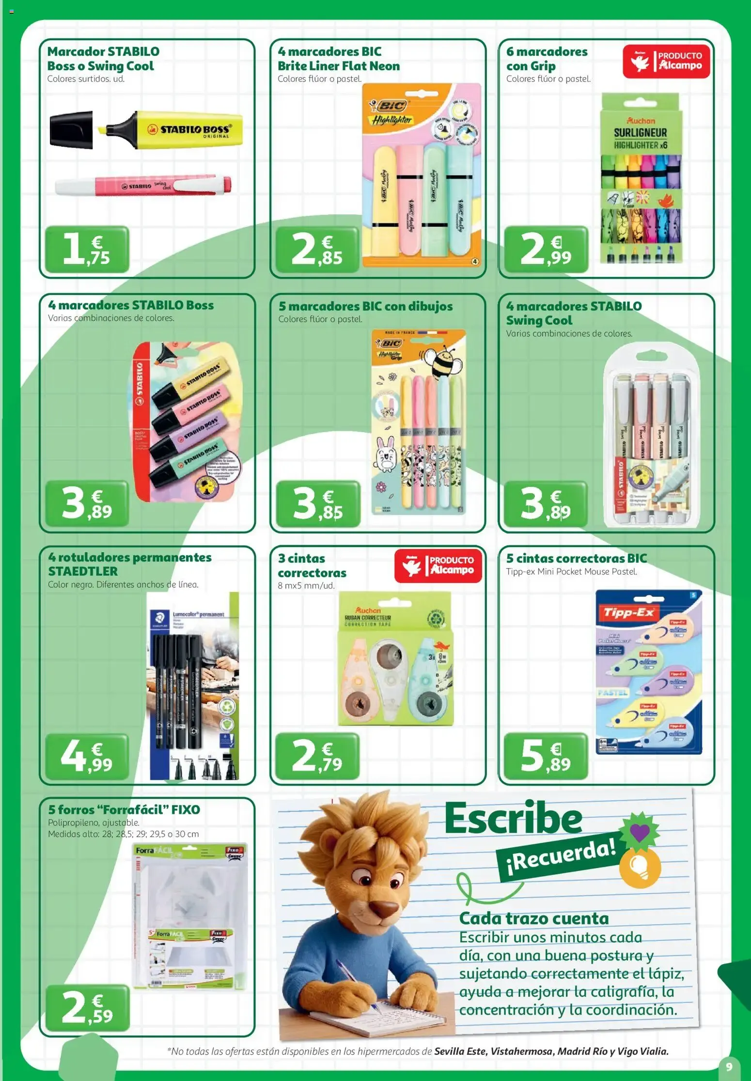Catálogo de Alcampo - Vuelta al Cole 13 de agosto al 26 de agosto 2026 - Página 9