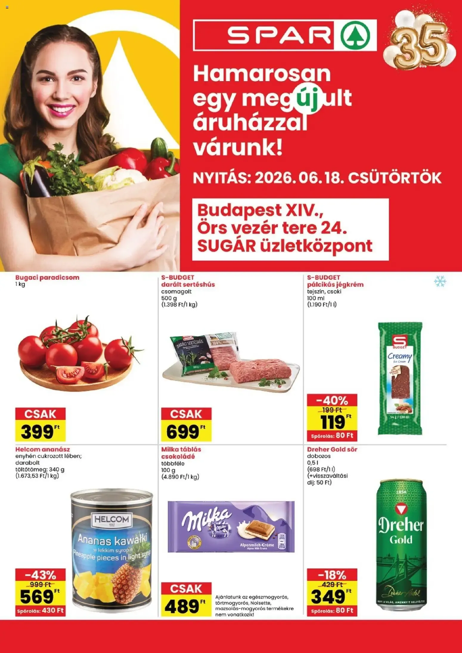 Katalógus Spar Bp Örs vezér tere üzlet megújulás - 2026.06.18.-tól június 18.-tól június 24.-ig 2026. - Oldal 1