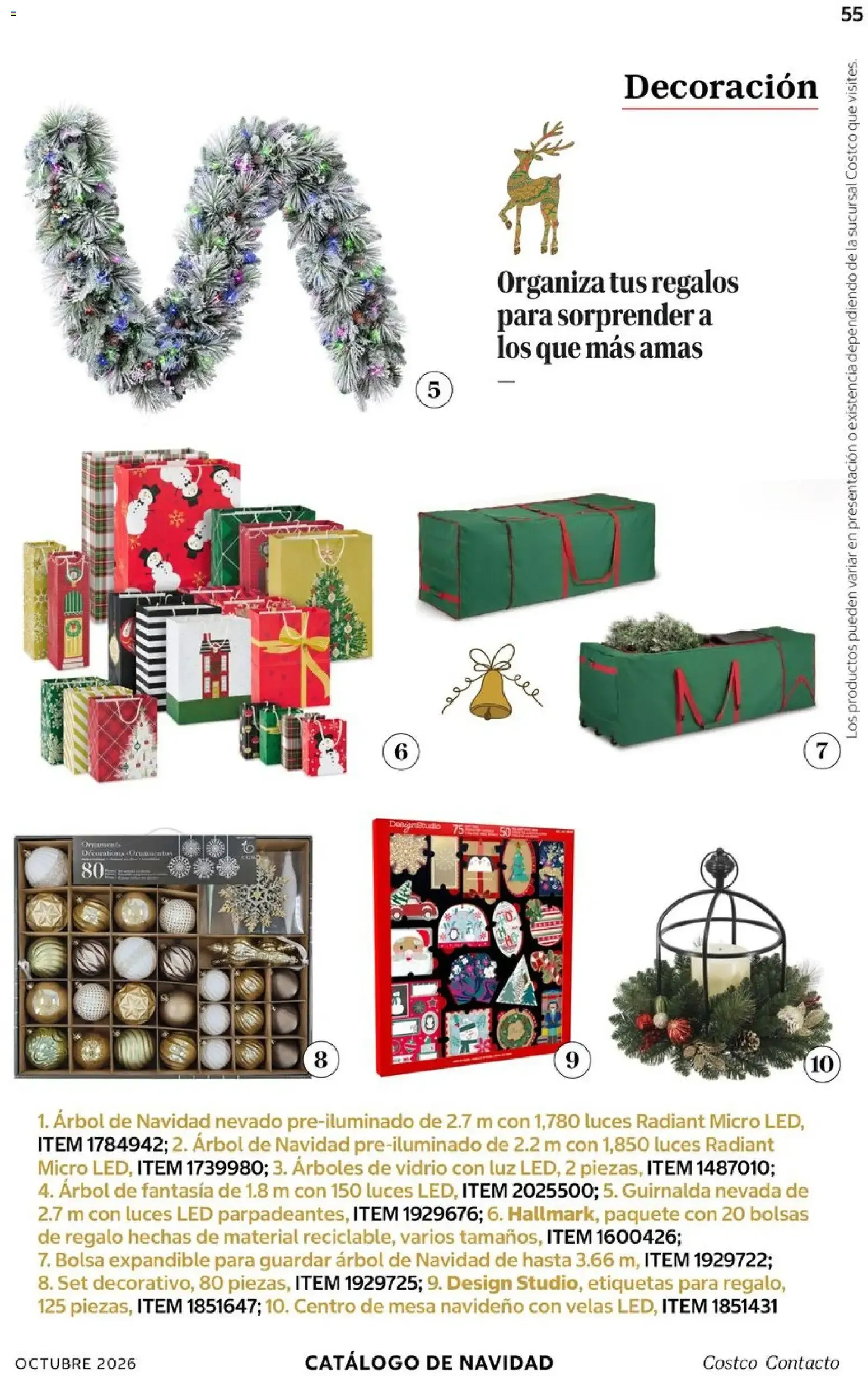 Catálogo de Costco Contacto: Navidad en Costco 1 de octubre al 31 de octubre 2026 - Pagina 55
