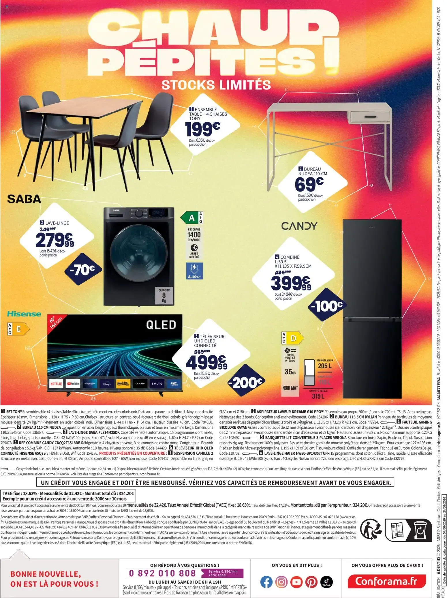 Conforama Rentrée à prix cassés à partir du 04/08/2026 - promo en ligne du 4 août au 24 août 2026 - Catalogue page 24