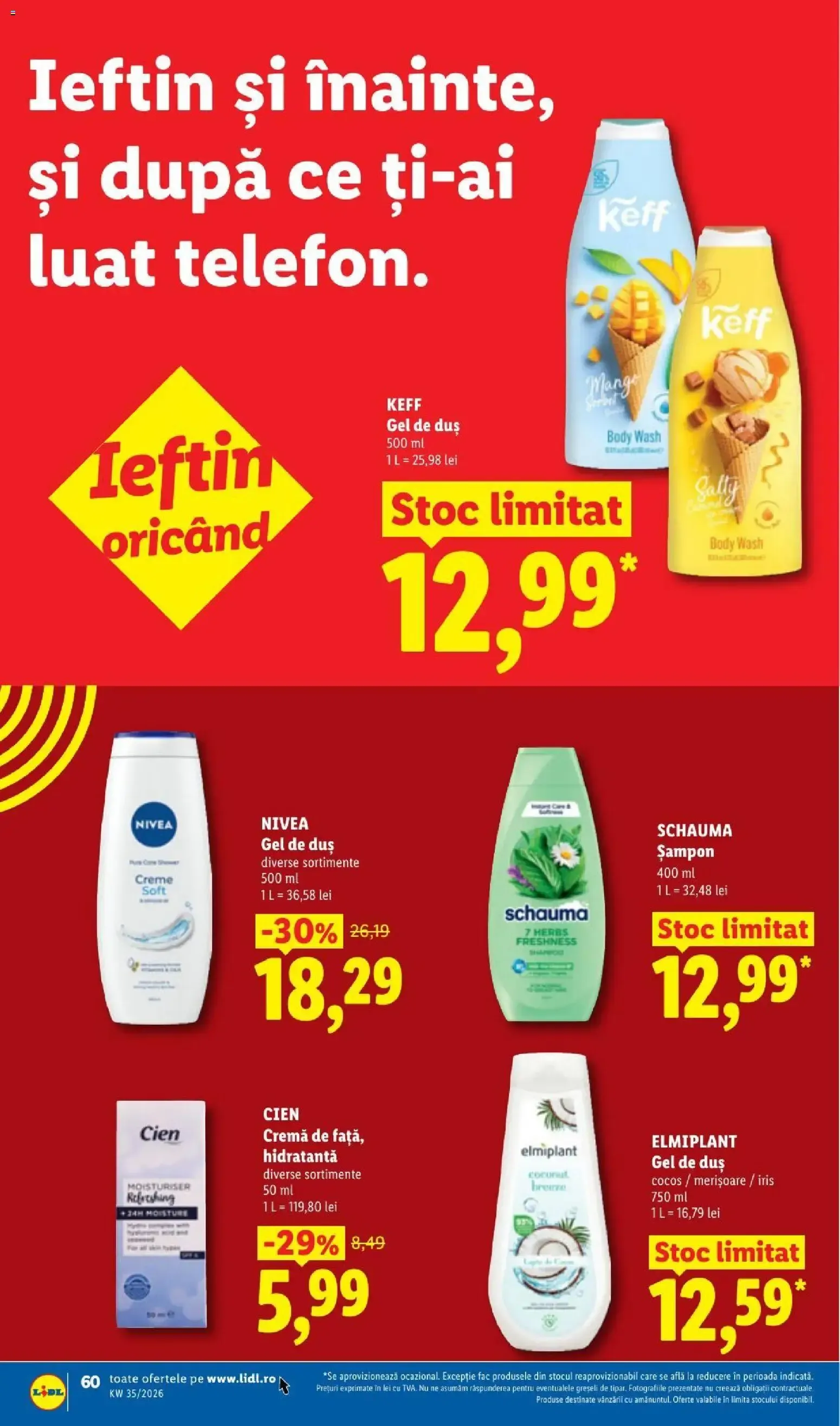 Catalog LIDL: Ieftin și înainte, și după ziua de salariu (Ofertas del 24 al 30 de agosto de 2026) de la 24 august până la 30 august 2026 - Revista Pagina 60