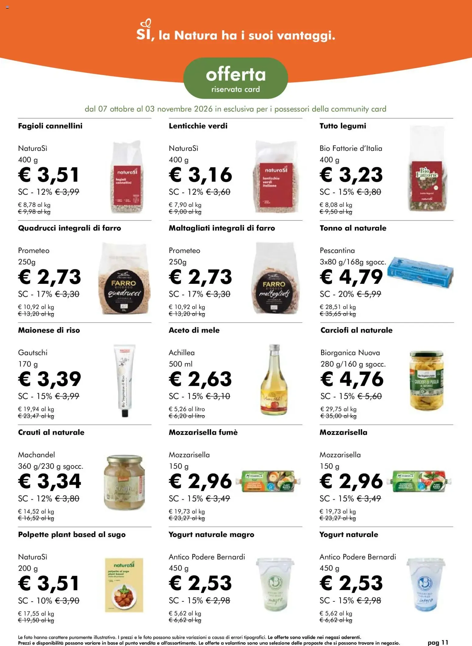 Nuovo Natura Sì volantino dal 07/10/2026 > offerte anteprima 🛍️ da 7 ottobre a 3 novembre di 2026 - Pagina del volantino 11