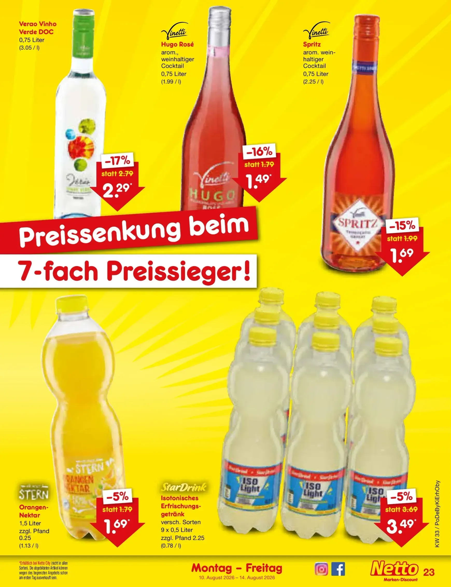 Netto Marken Discount Prospekt nächste Woche – von Montag 10.08.2026 bis Freitag 14.08.2026 von 10. August bis 14. August 2026 - Prospekt seite 34
