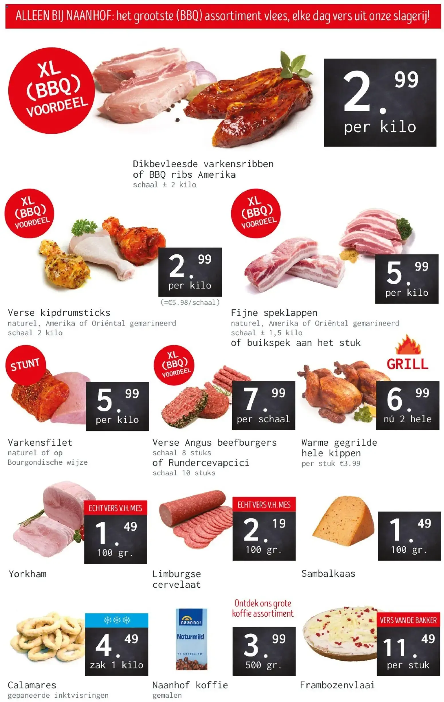 Naanhof: Gran surtido de carnes BBQ y ofertas de supermercado van 22 juni tot 27 juni 2026 - Folder pagina 1