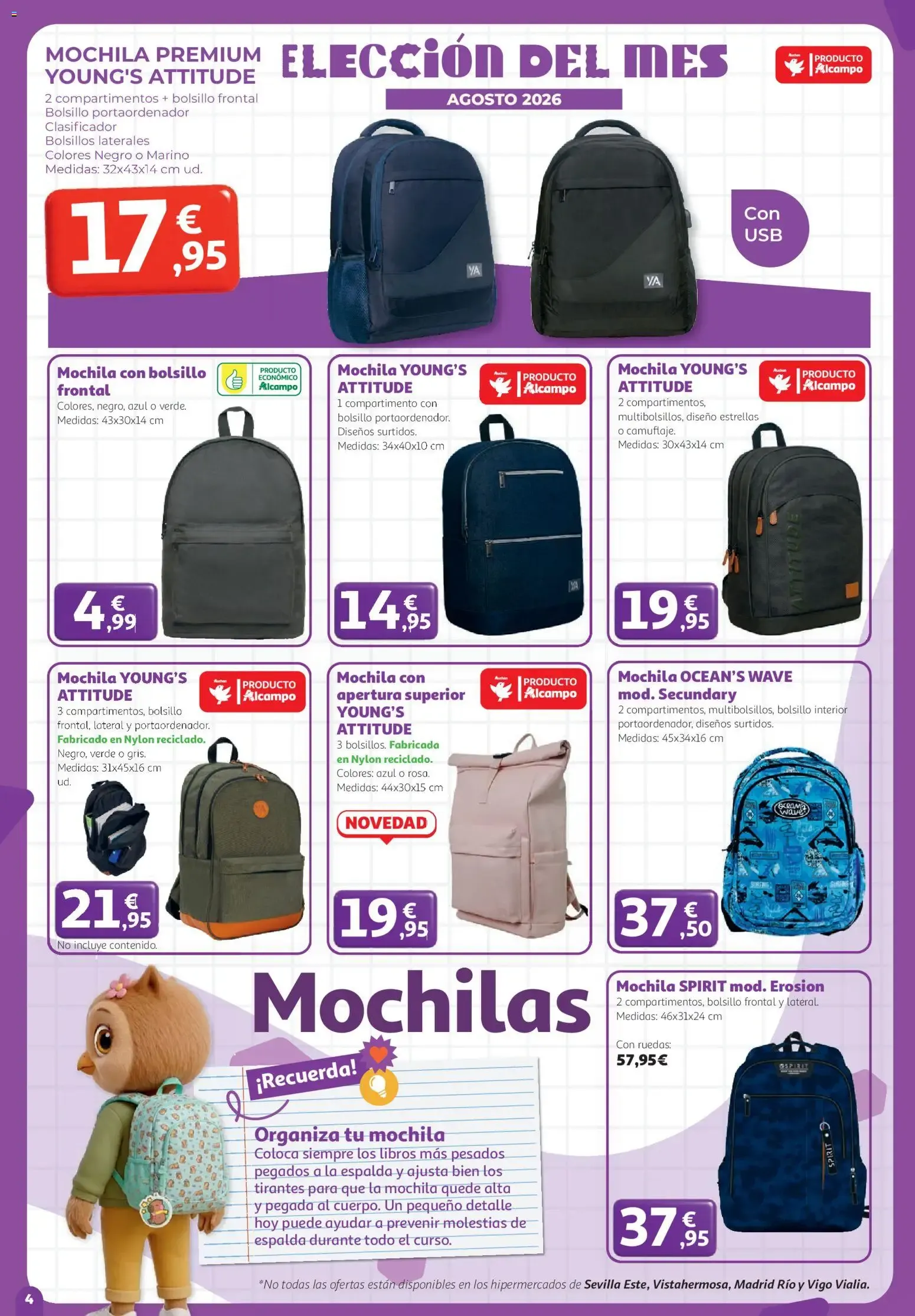 Catálogo de Alcampo - Vuelta al Cole 13 de agosto al 26 de agosto 2026 - Página 4
