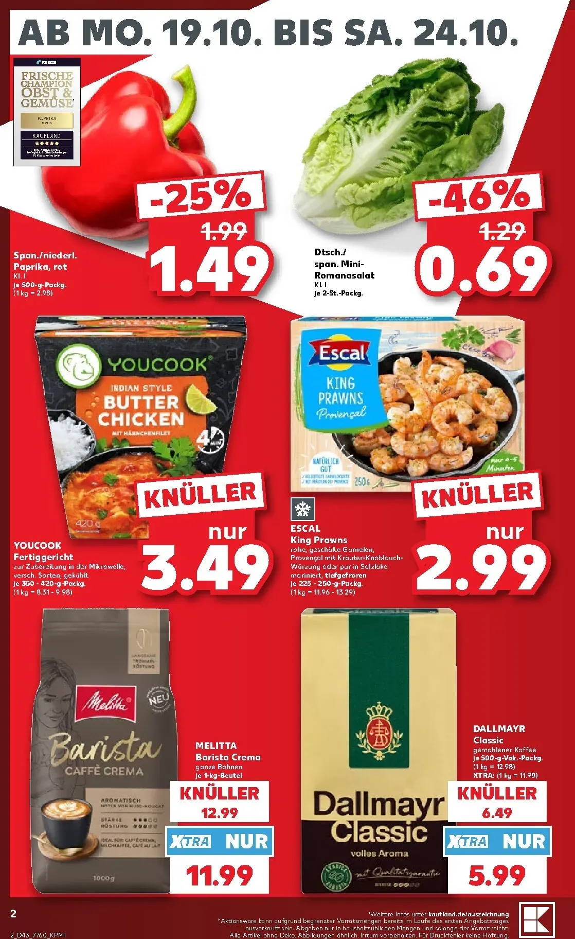 Kaufland Prospekt nächste Woche – von Montag 19.10.2026 bis Samstag 24.10.2026 von 19. Oktober bis 24. Oktober 2026 - Prospekt seite 2