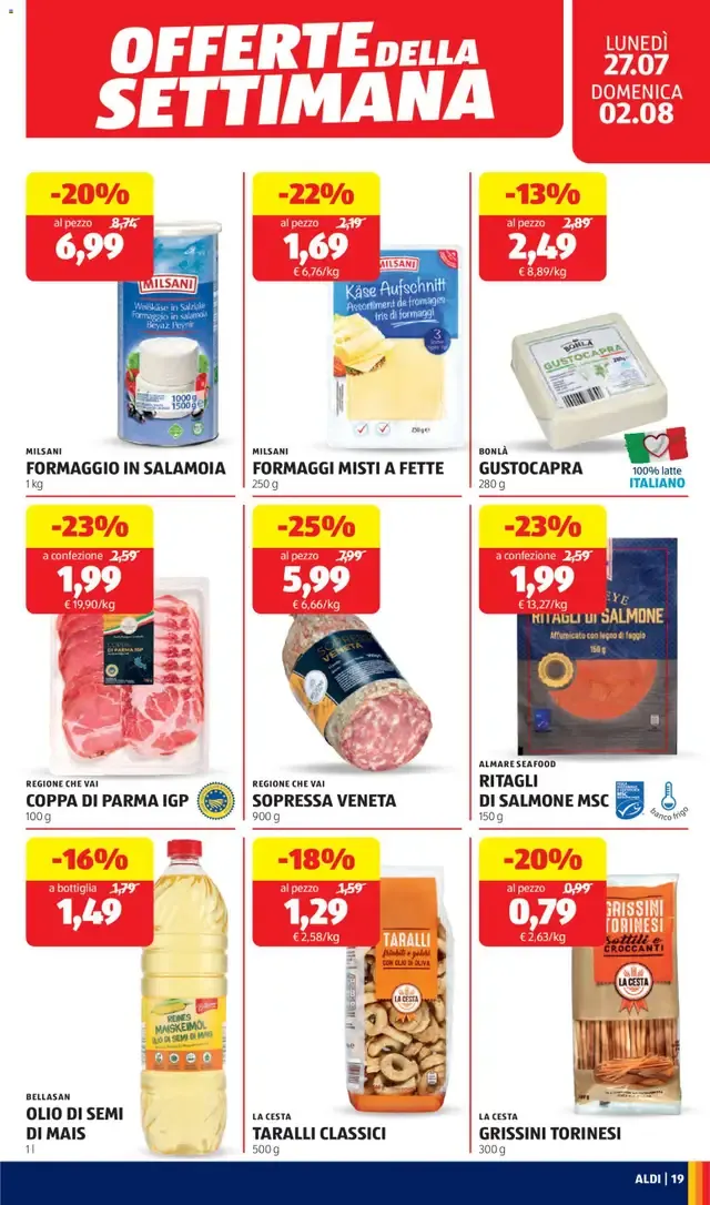 Aldi volantino - scopri il nuovo volantino valido dal 27/07/2026 ⭐️ da 27 luglio a 2 agosto di 2026 - Pagina del volantino 19