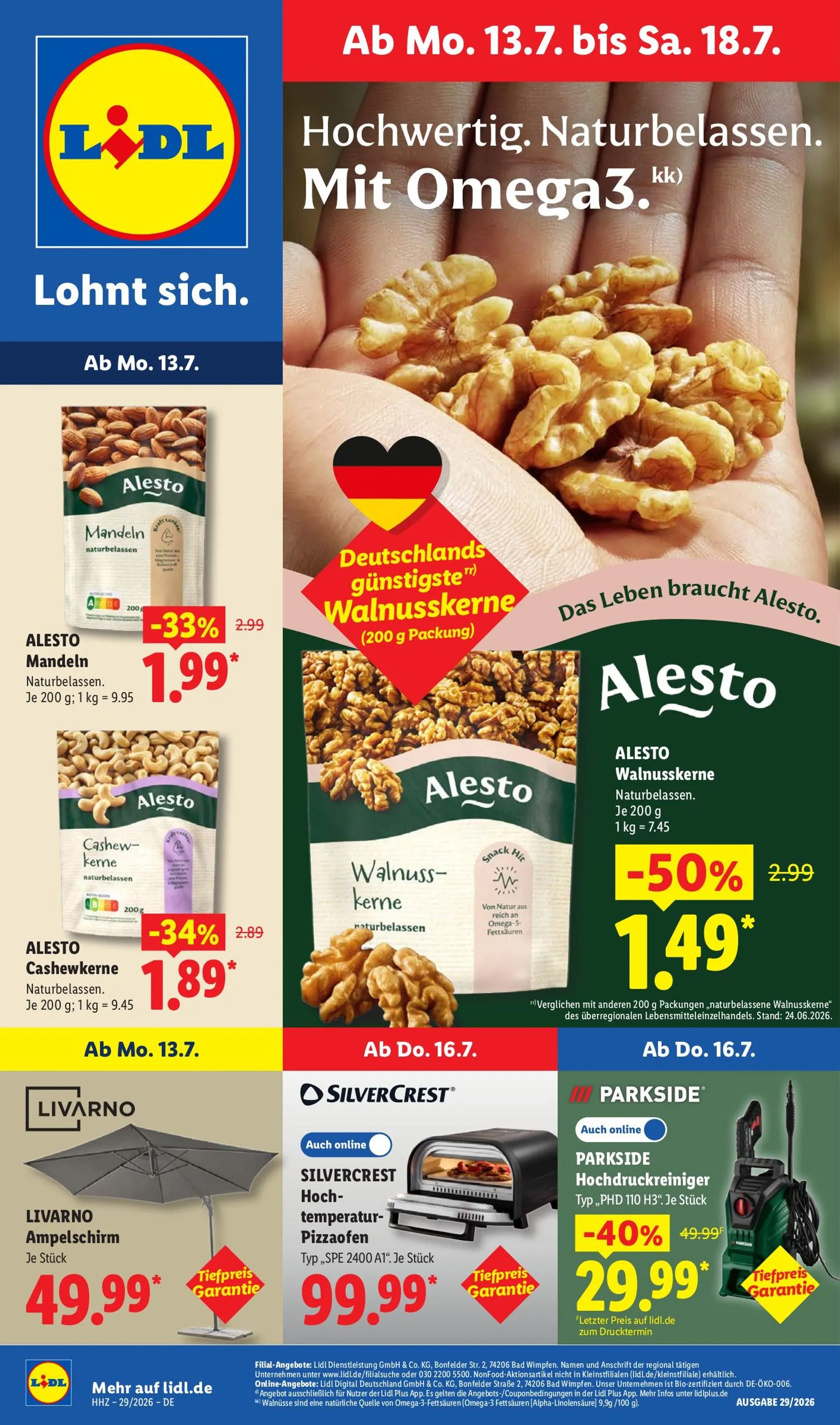 Lidl Prospekt nächste Woche – von Montag 13.07.2026 bis Samstag 18.07.2026 von 13. Juli bis 18. Juli 2026 - Prospekt seite 1