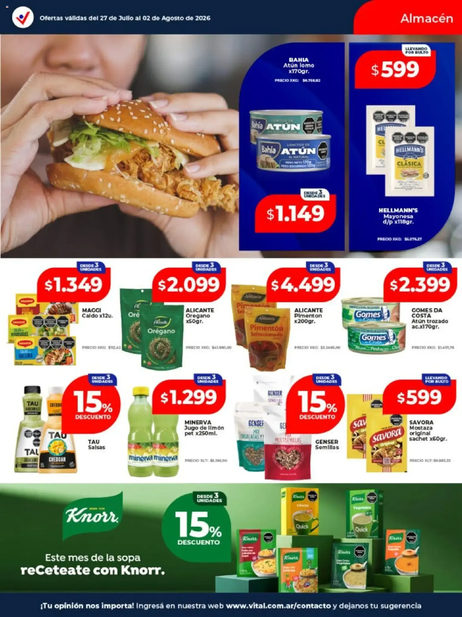 Ofertas de Vital Supermayorista - El Mayorista de Tu Ahorro 27 de julio al 2 de agosto 2026 - Página 15 del catálogo