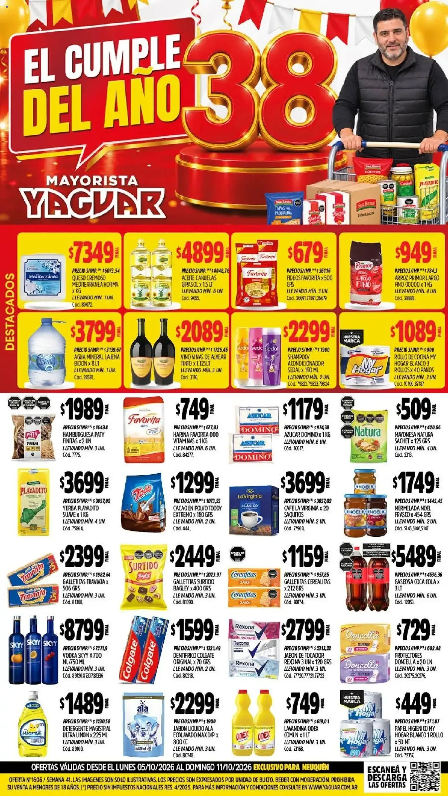 Ofertas de Mayorista Yaguar - El Cumple del Año 38 5 de octubre al 11 de octubre 2026 - Página 1 del catálogo