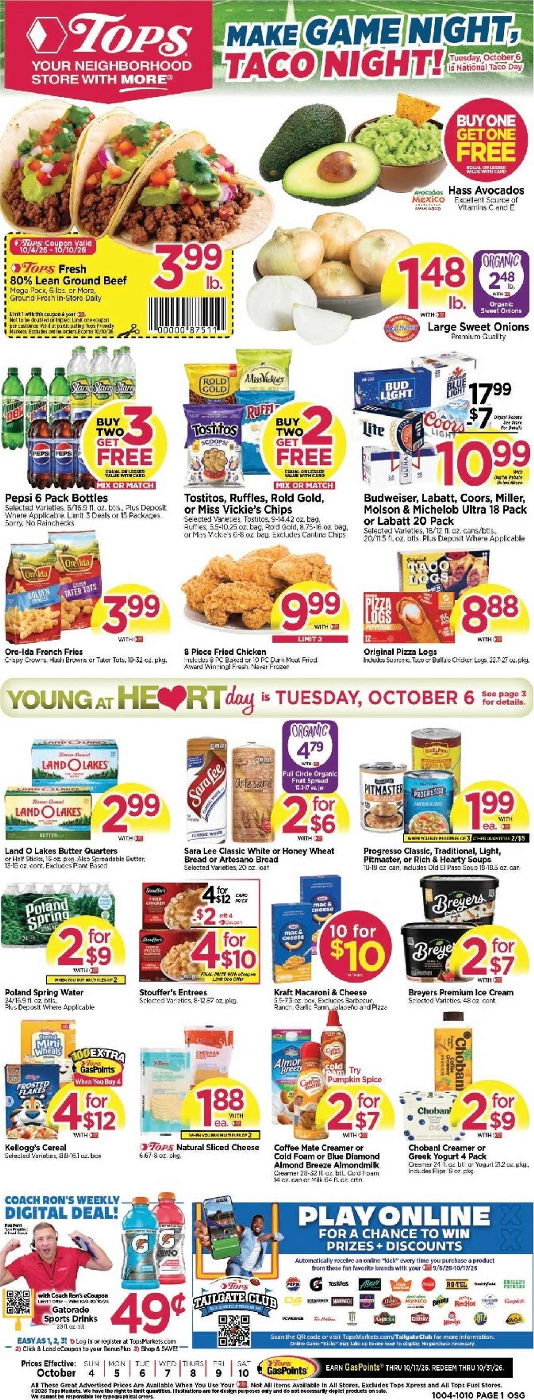 Weekly ad Current Tops Markets leaflet valid from Sunday 10/04/2026 to Saturday 10/10/2026 from October 4 to October 10 2026 - Page 3