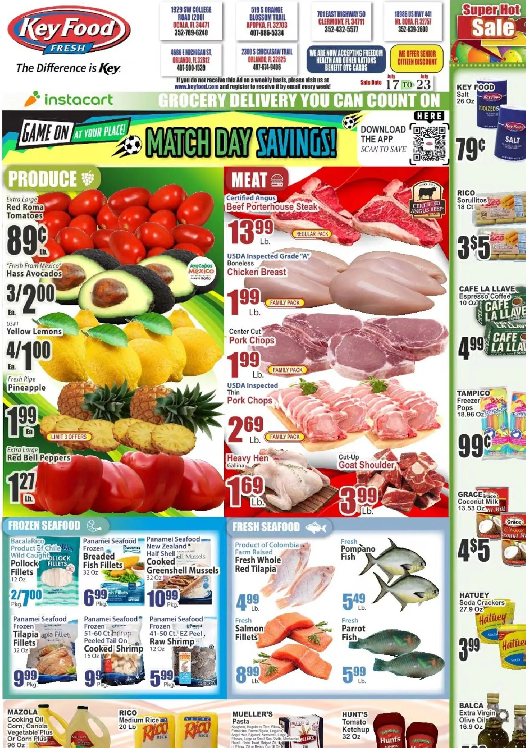 Weekly promotion Current Key Food leaflet valid from Friday 07/17/2026 to Thursday 07/23/2026 spanning from July 17 to July 23 2026 - Page 1 for Catalogue 365