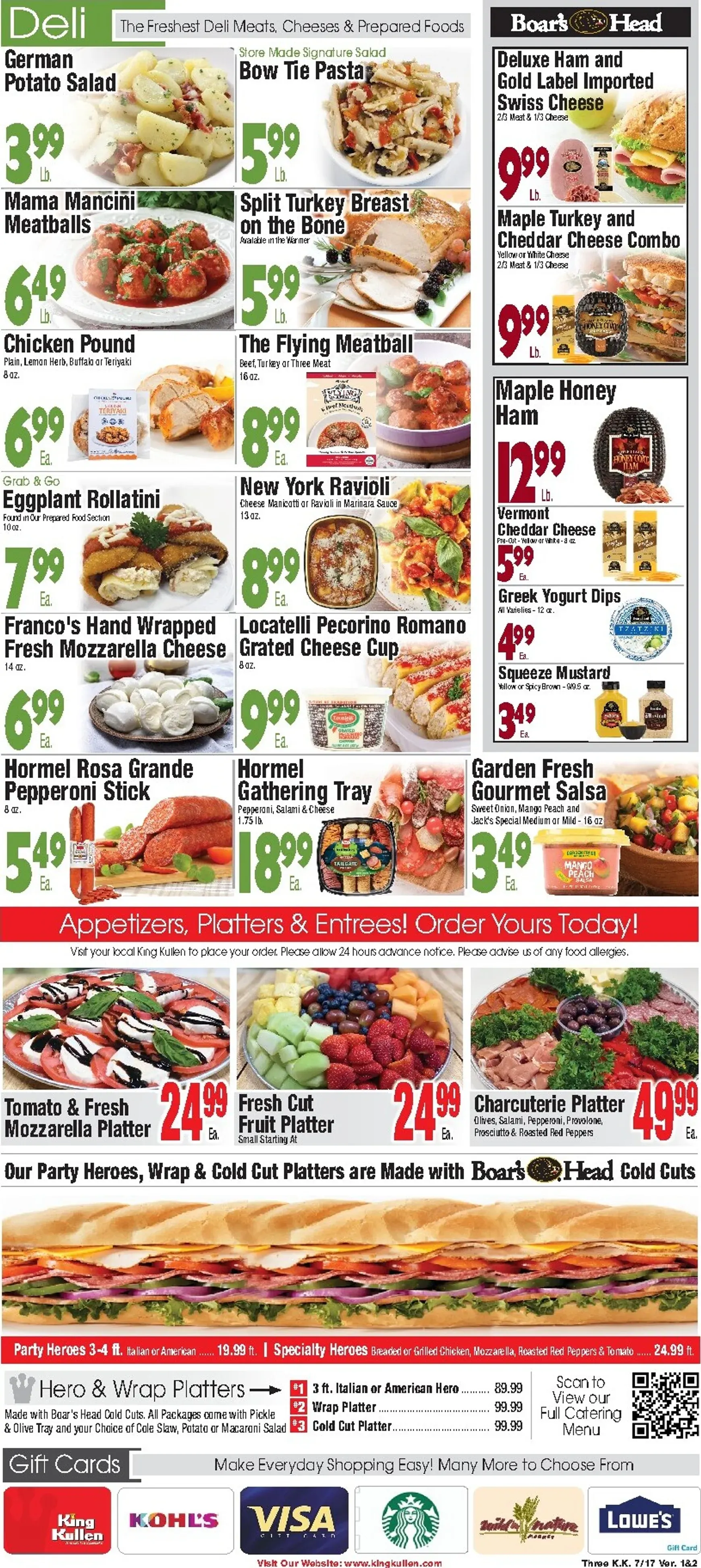 Weekly promotion Current King Kullen leaflet valid from Friday 07/17/2026 to Thursday 07/23/2026 spanning from July 17 to July 23 2026 - Page 3 for Catalogue 365