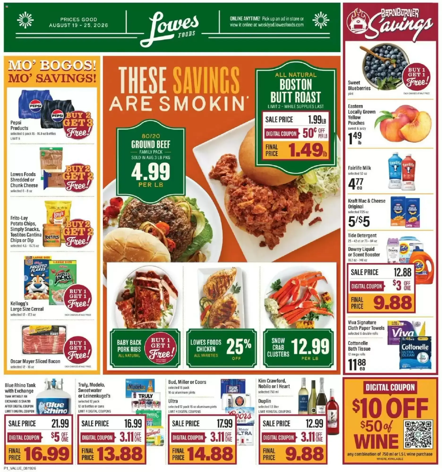 Lowes Foods weekly ad week 34