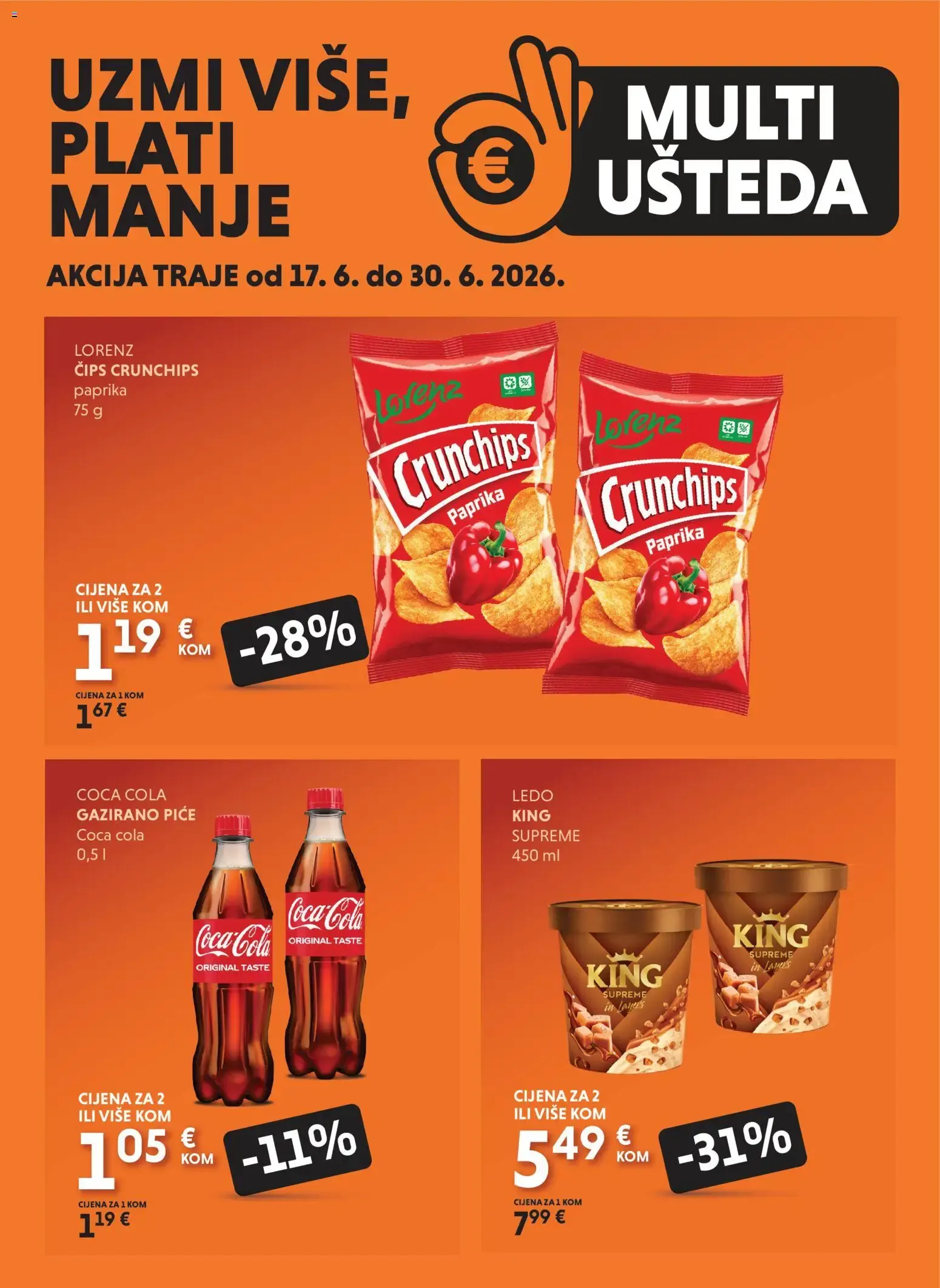 Katalog Uzmi više, plati manje: Multi Ušteda od 17. lipnja do 30. lipnja 2026. - Pregled Stranica 1