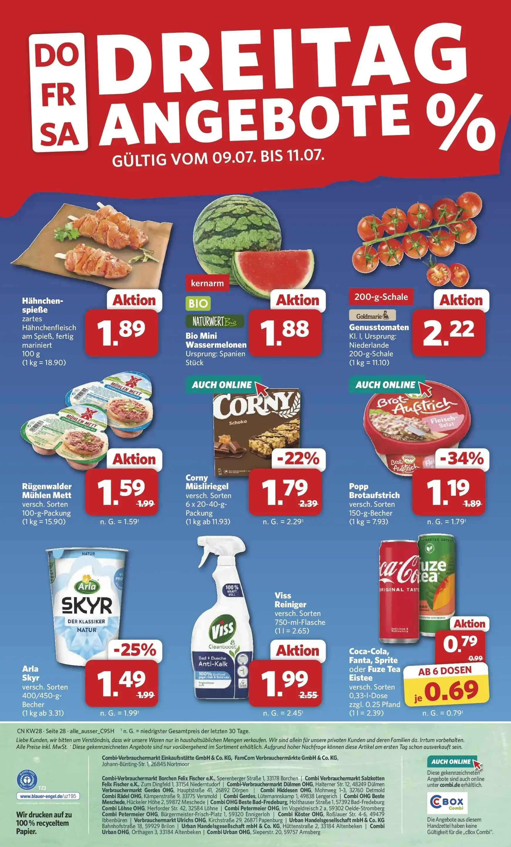 Combi Prospekt von 6. Juli bis 11. Juli 2026 - Prospekt seite 28