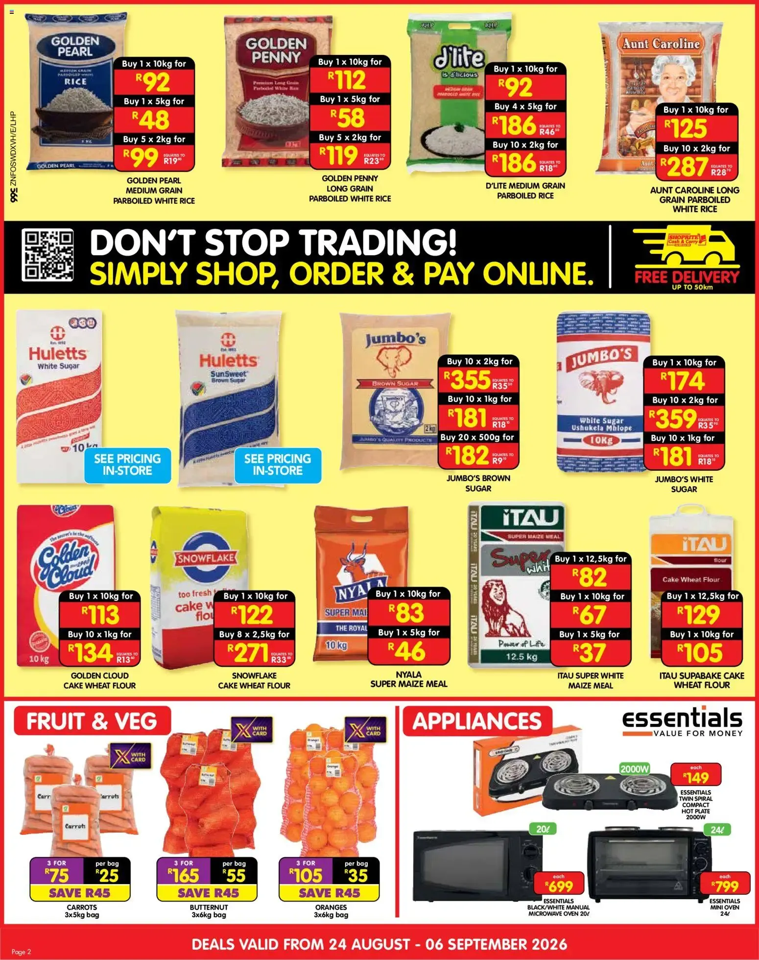 Shoprite - Cash & Carry Spring Savings Durban & Mount Frere (24/08/2026 - 06/09/2026) → Online Catalogue from 24 August to 6 September 2026 - Catalogue Page 2