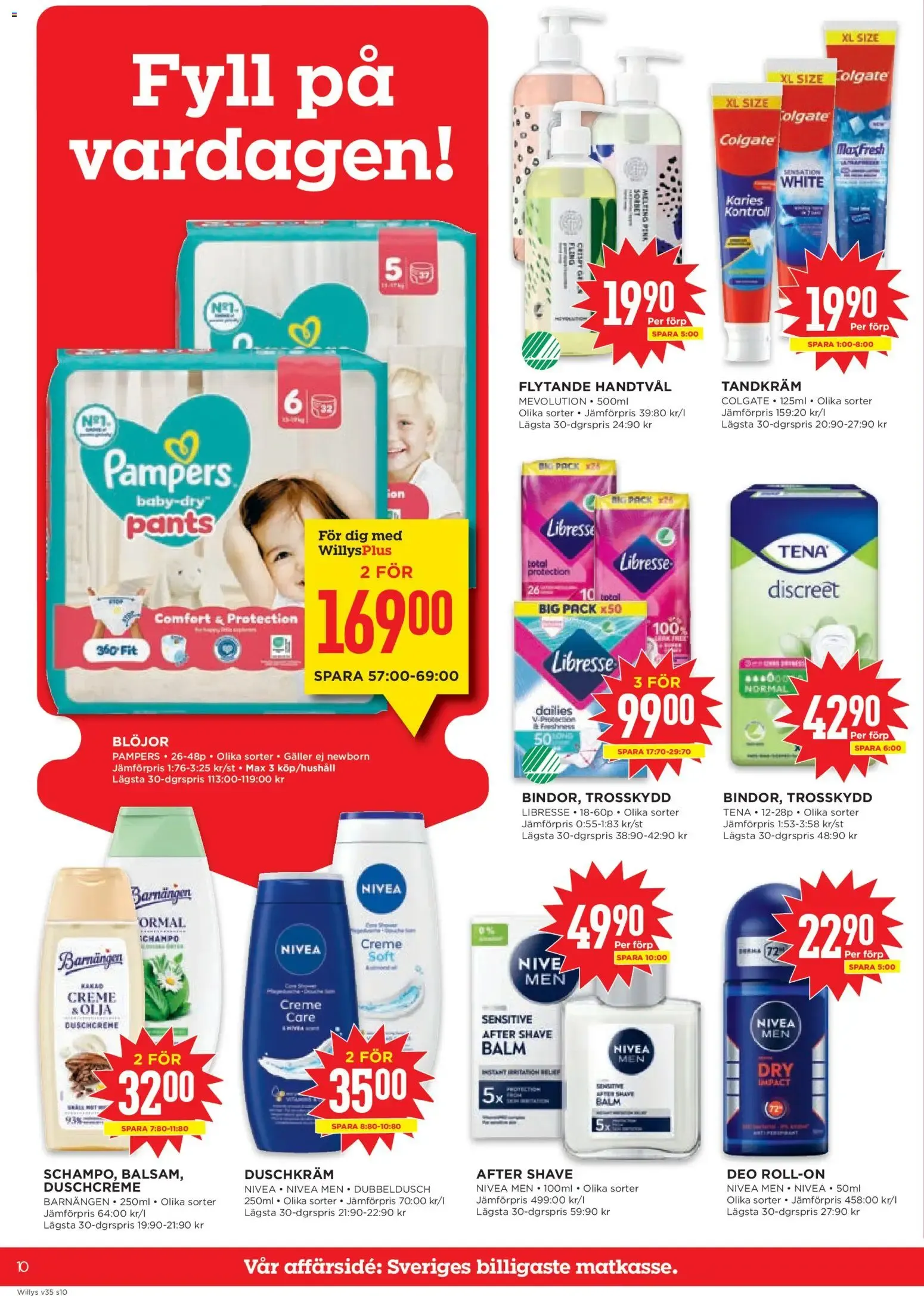 Willy:s - Fyll på vardagen! från 24 augusti till 30 augusti 2026 - Reklamblad sidor 10