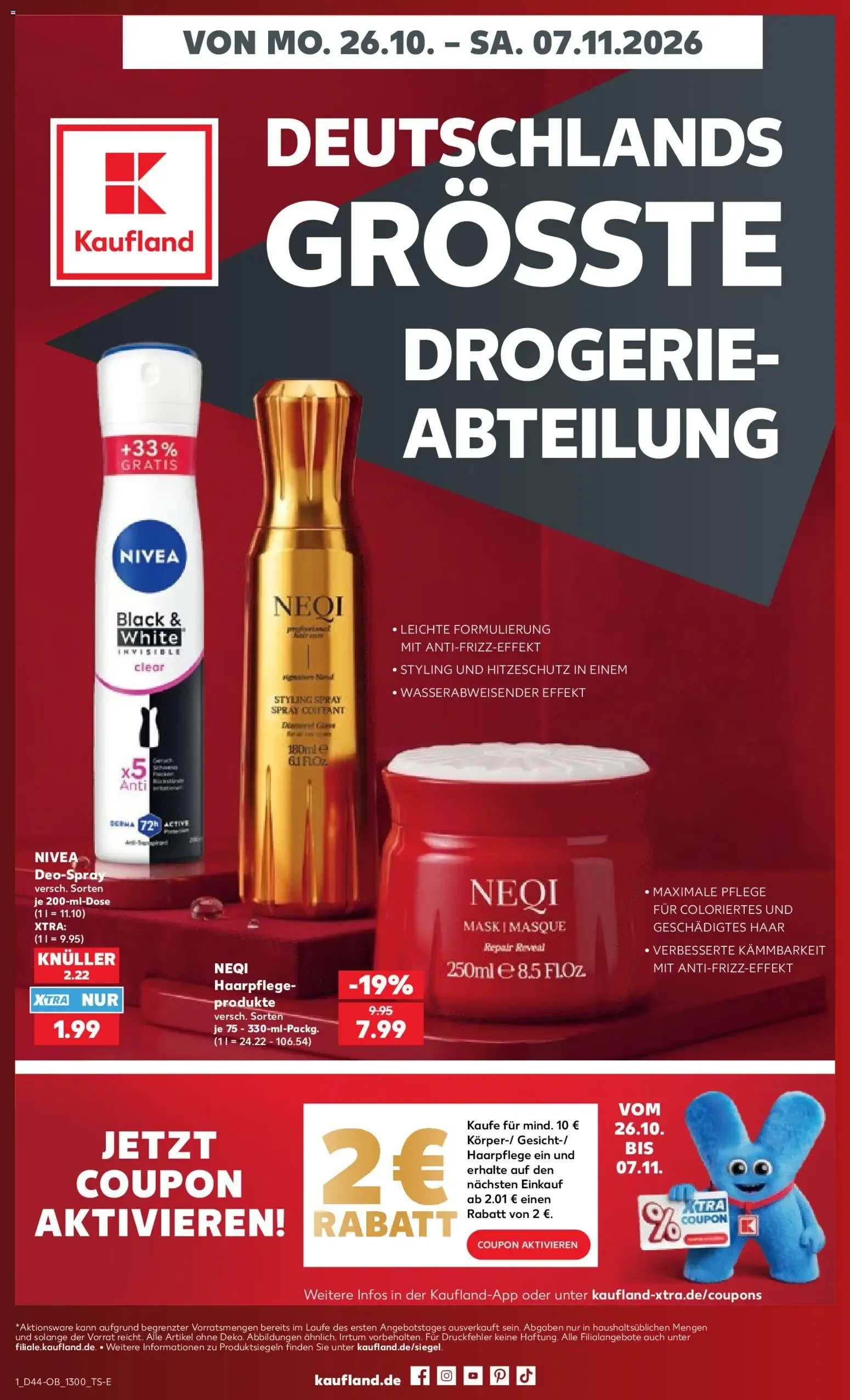 Kaufland: Deutschlands größte Drogerie-Abteilung van 26 oktober tot 7 november 2026 - Folder pagina 1