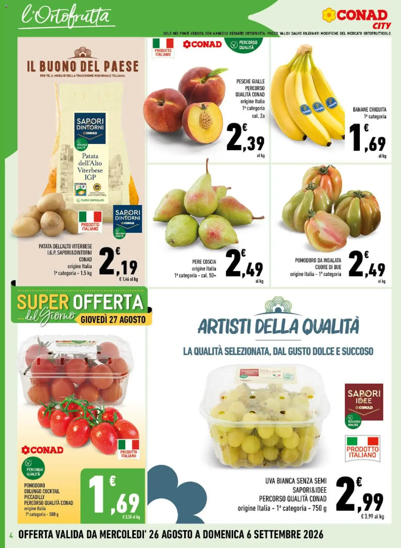 Conad City - I NUMERI 1 da 26 agosto a 6 settembre di 2026 - Pagina del volantino 4