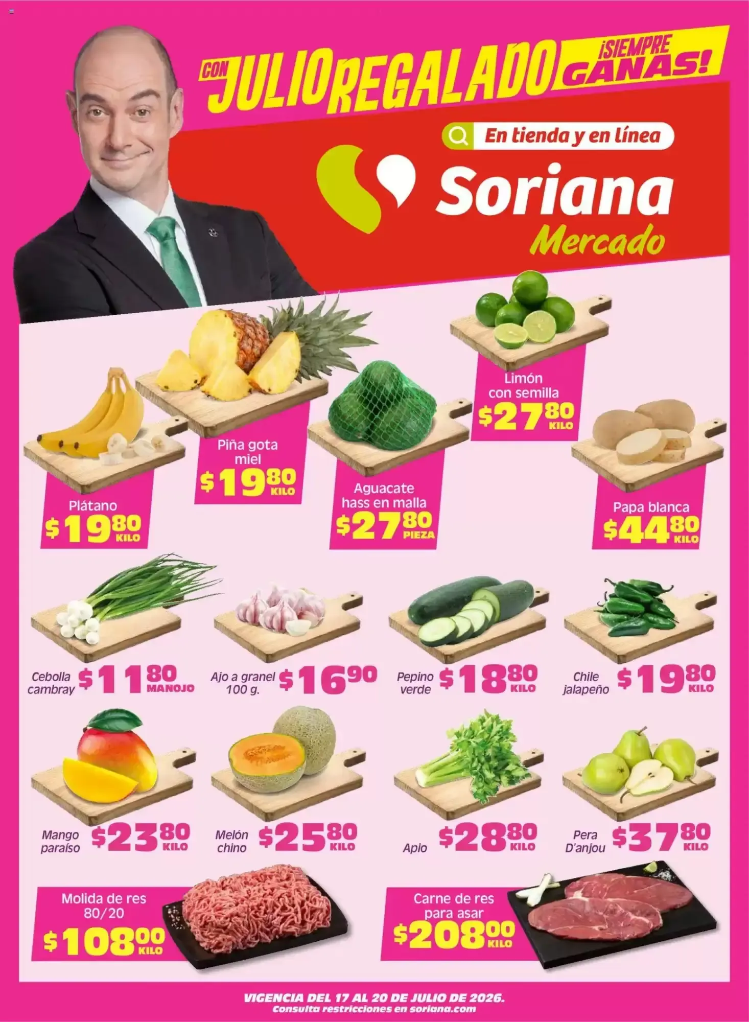 Catálogo de Folleto Soriana Mercado 17 de julio al 20 de julio 2026 - Pagina 1