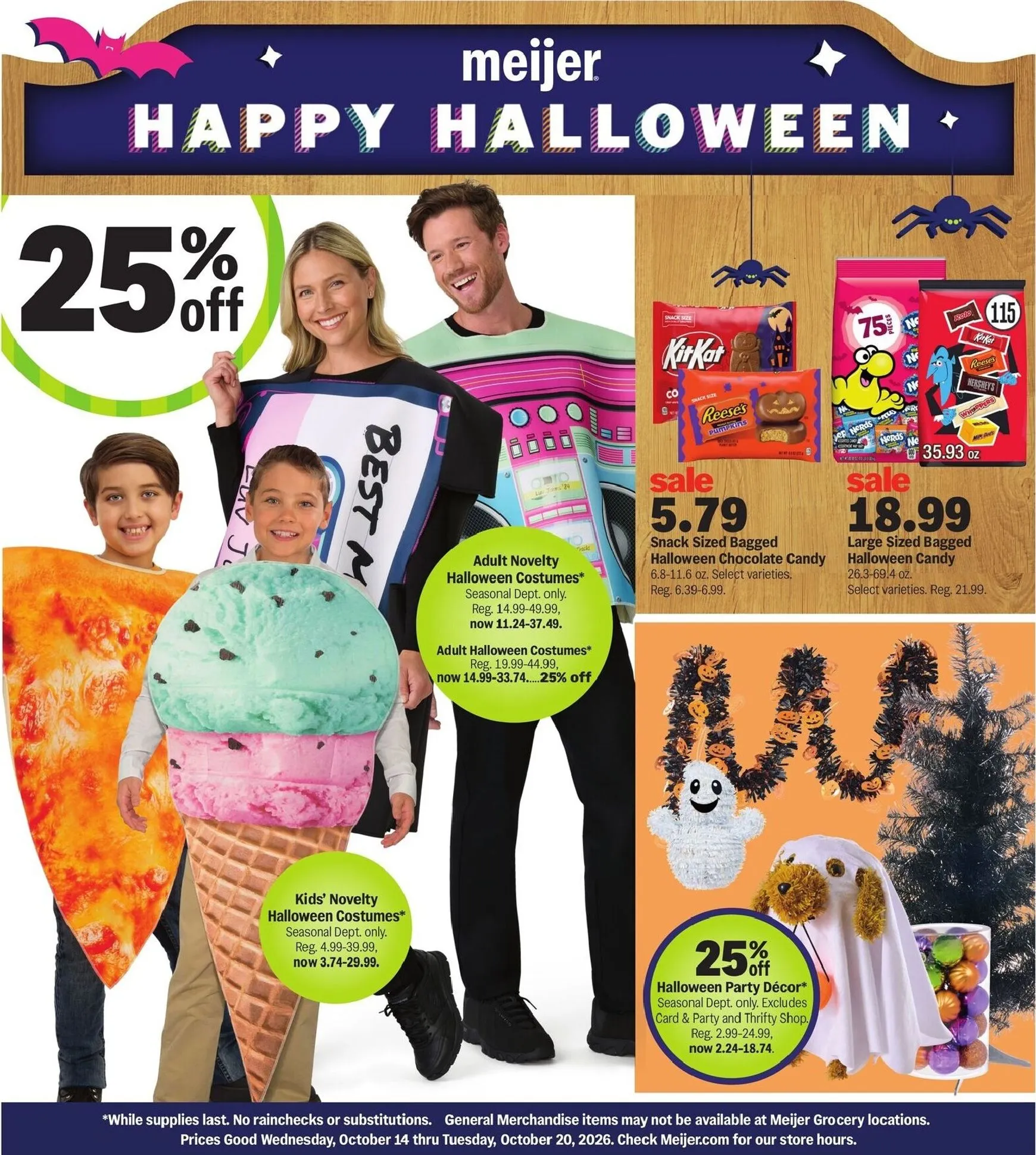 Future Meijer - Happy Halloween flyer valid from Wednesday 10/14/2026 to Tuesday 10/20/2026
