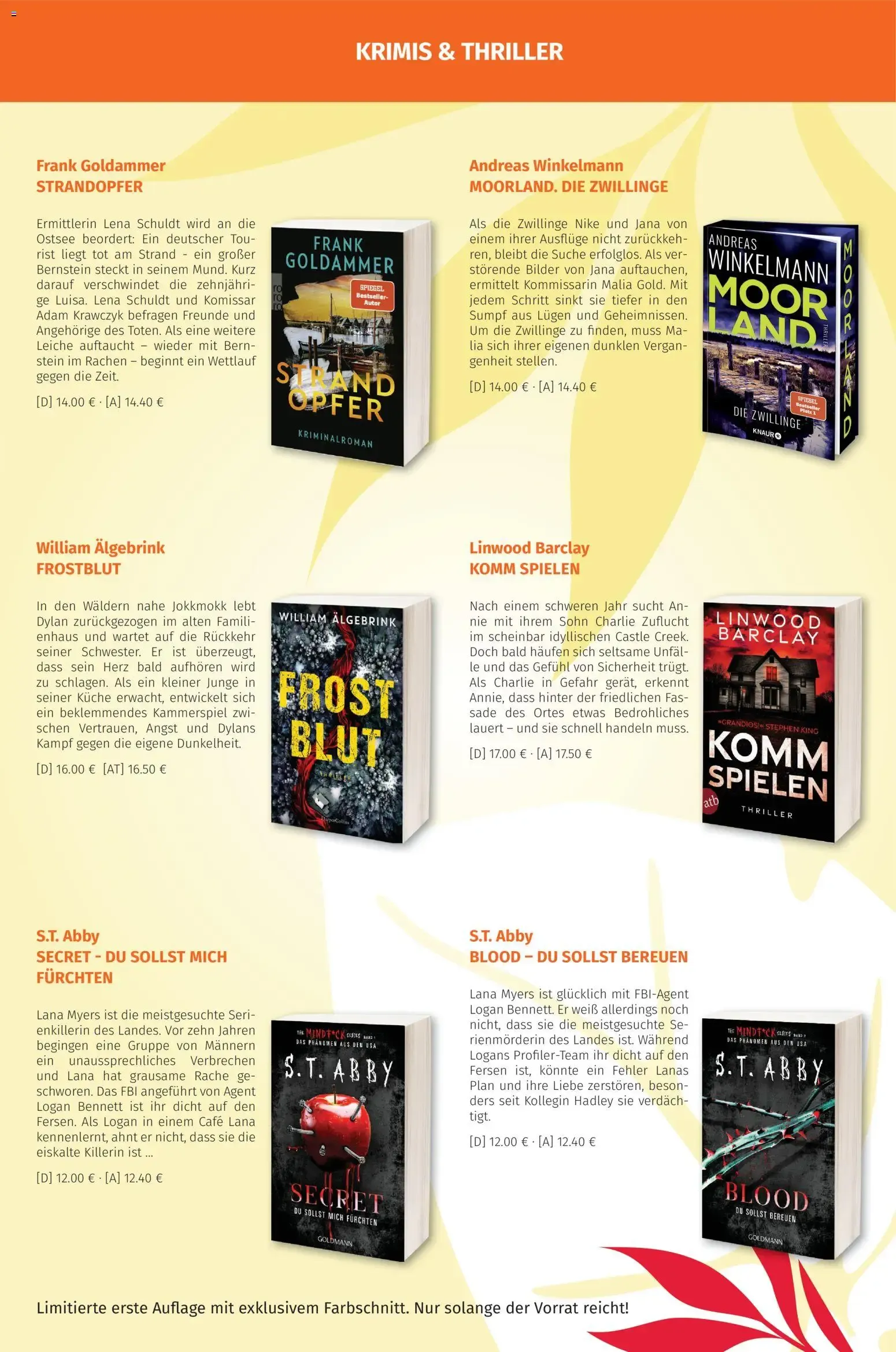 Müller Taschenbücher: Für alle, die das Lesen lieben... von 1. Juli bis 30. September 2026 - Prospekt seite 3