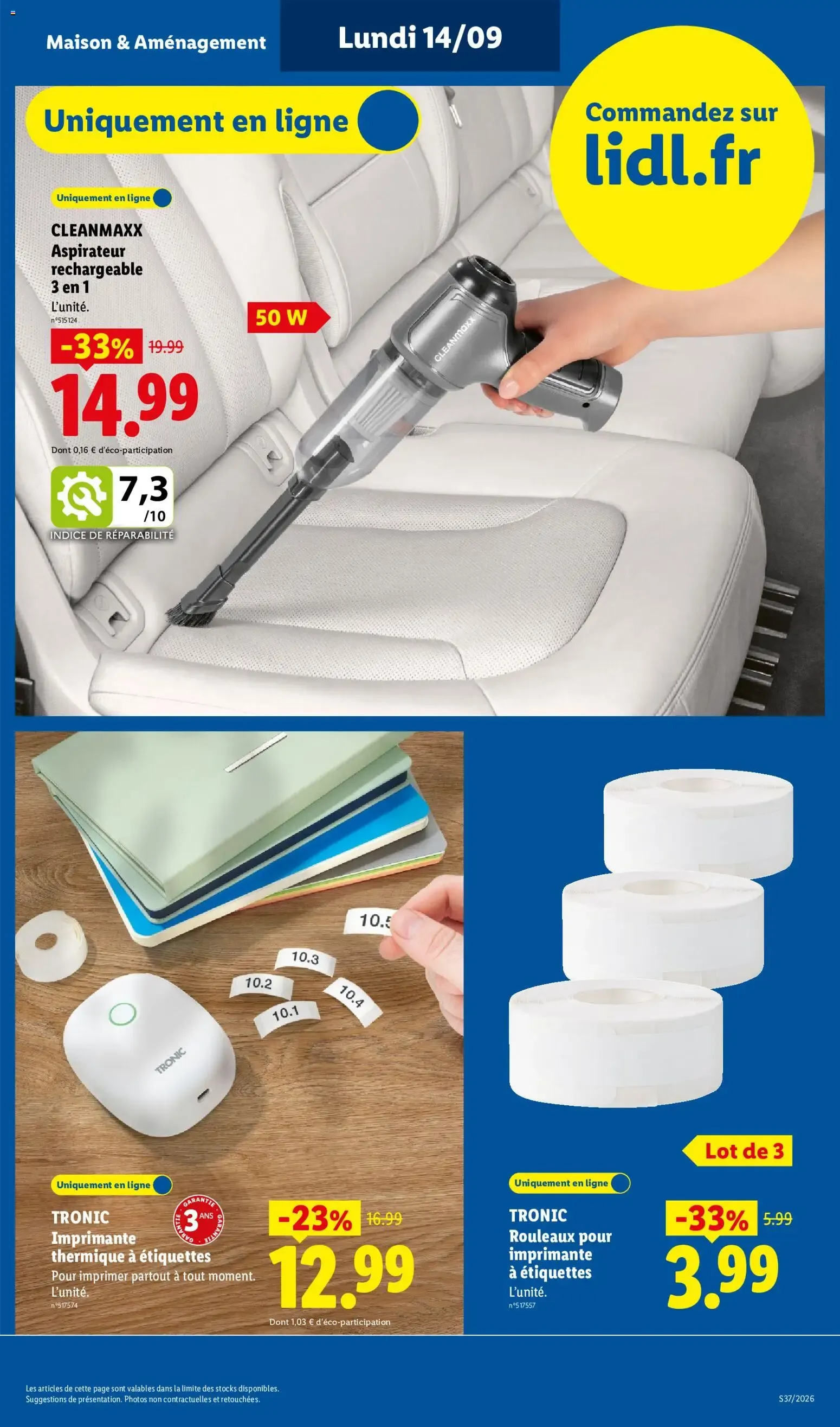 Ofertas EXCLU WEB Lidl du 14 septembre au 17 septembre 2026 - Catalogue page 5
