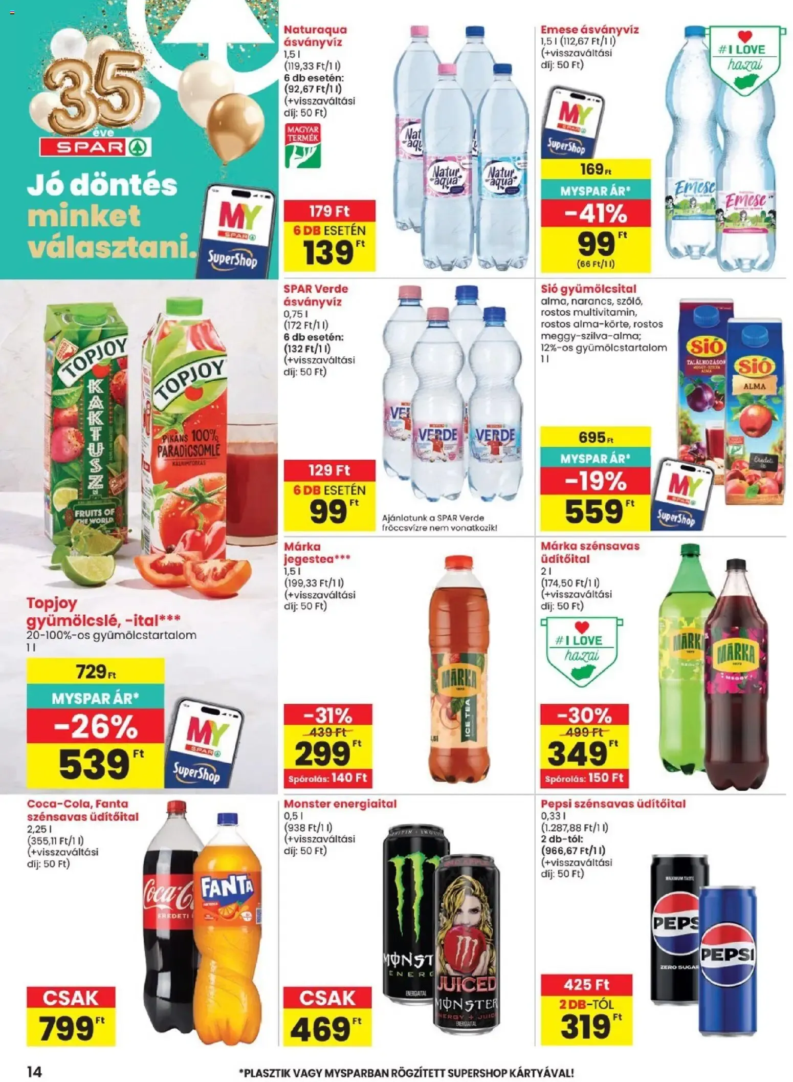 Katalógus SPAR Szülinapi akciók és szuper árak! augusztus 27.-tól szeptember 2.-ig 2026. - Oldal 14