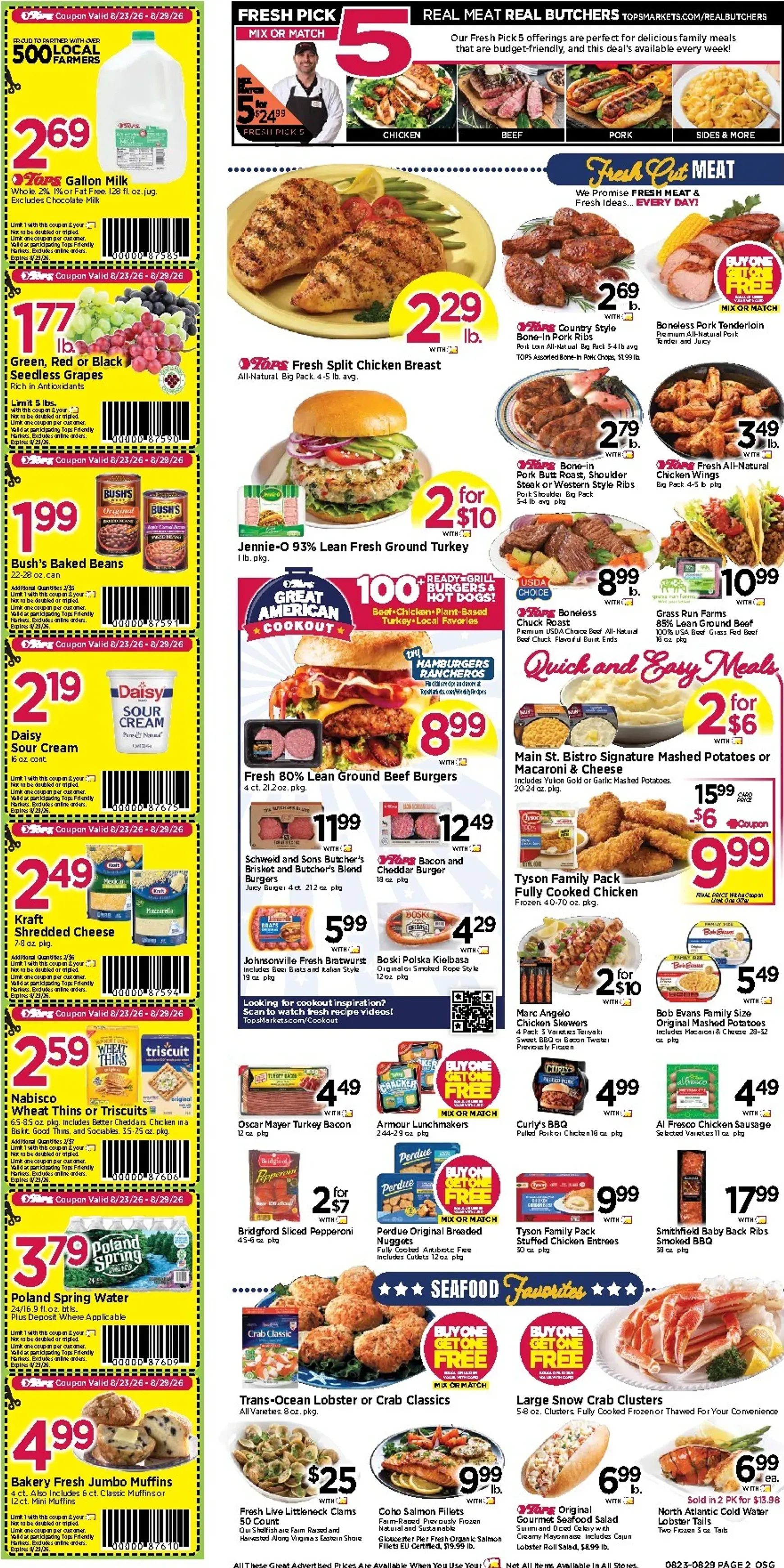 Weekly ad Current Tops Markets leaflet valid from Sunday 08/23/2026 to Saturday 08/29/2026 from August 23 to August 29 2026 - Page 2