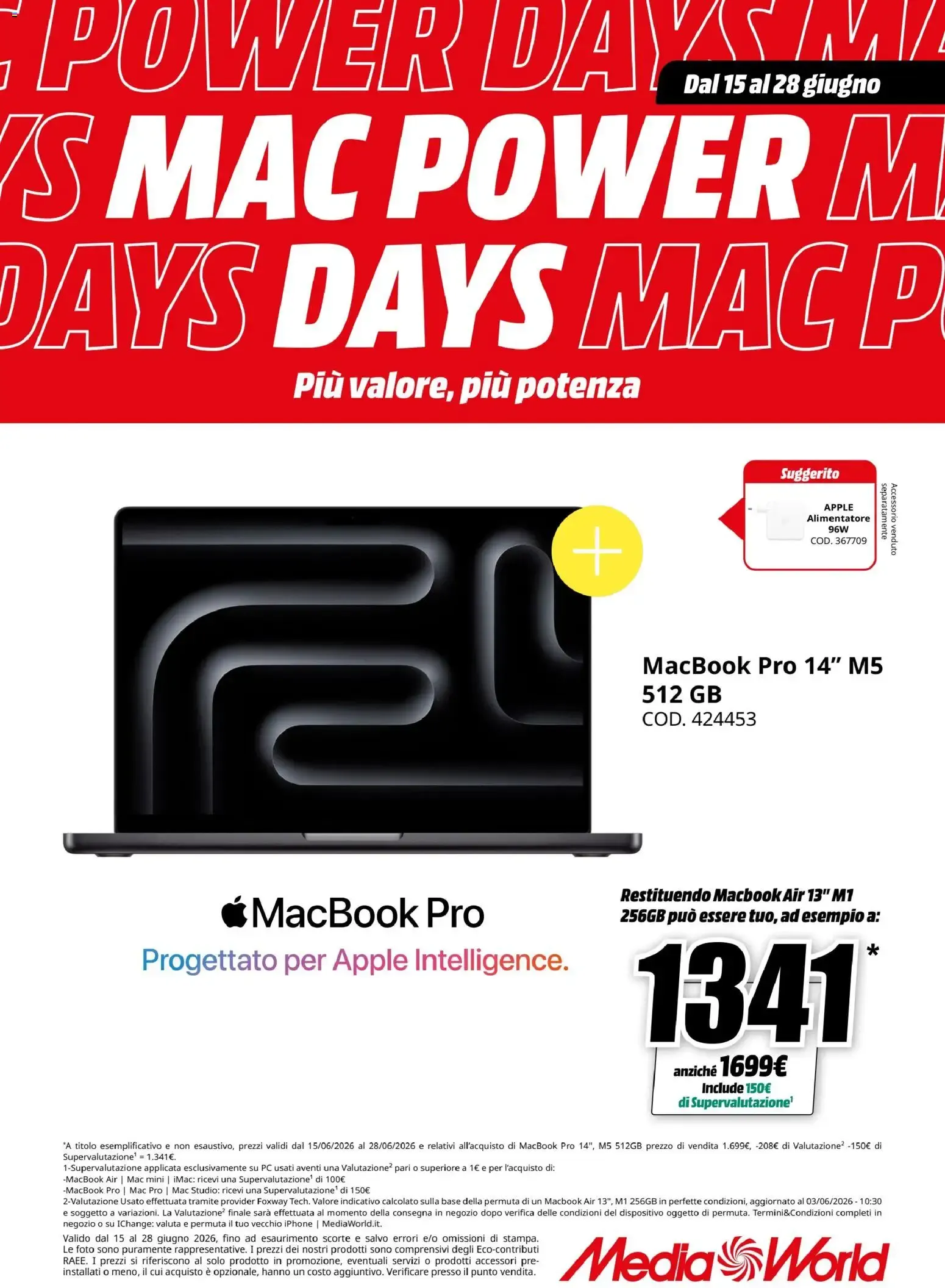 Nuovo Media World volantino Mac Power Days dal 15/06/2026 > offerte anteprima 🛍️ da 15 giugno a 28 giugno di 2026 - Pagina del volantino 3