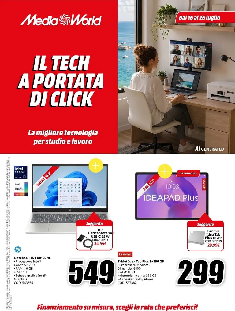Media World: Il tech a portata di click da 16 luglio a 26 luglio di 2026 - Pagina del volantino 1