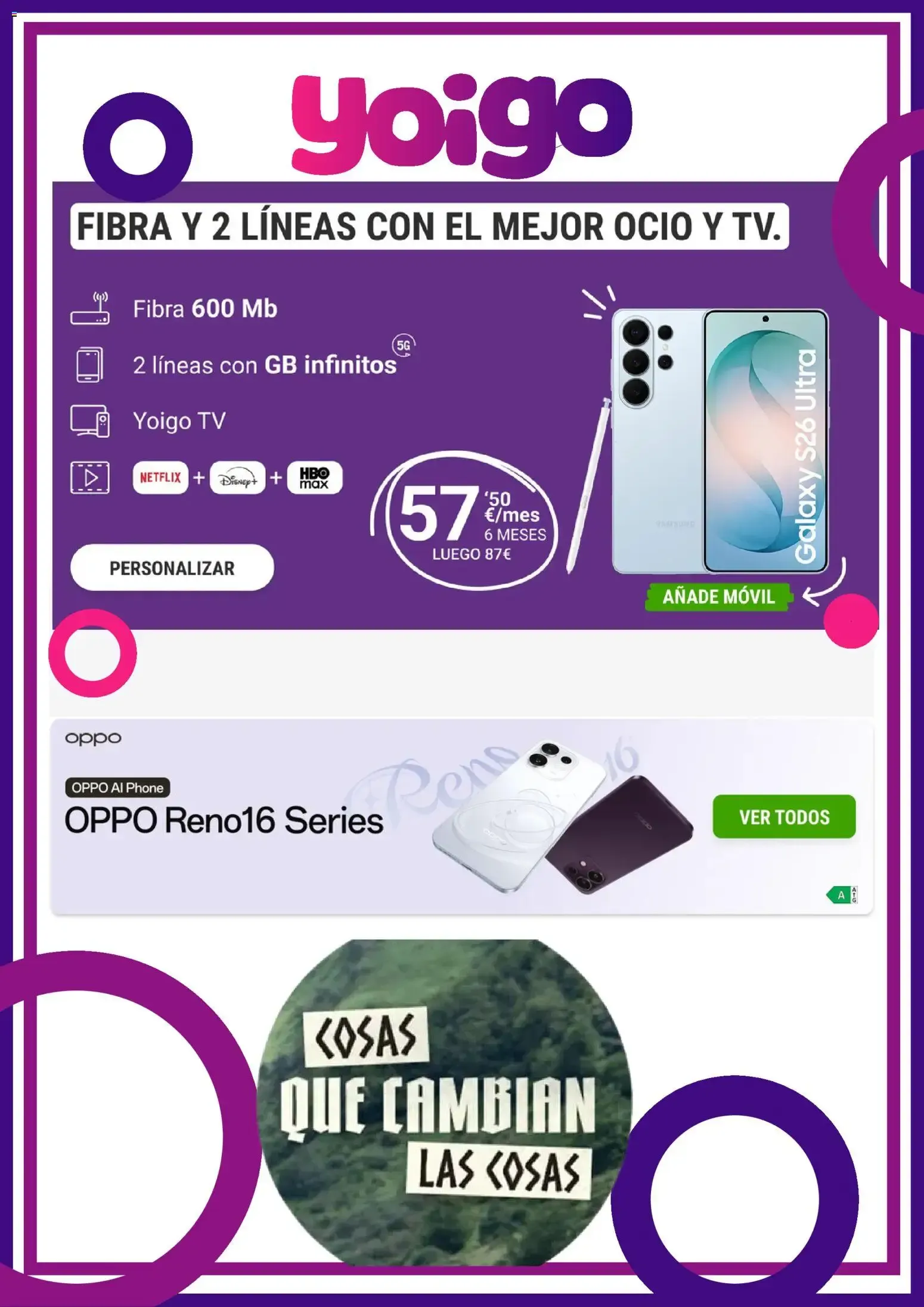 Catálogo de FIBRA Y 2 LÍNEAS CON EL MEJOR OCIO Y TV. 15 de septiembre al 15 de octubre 2026 - Página 1